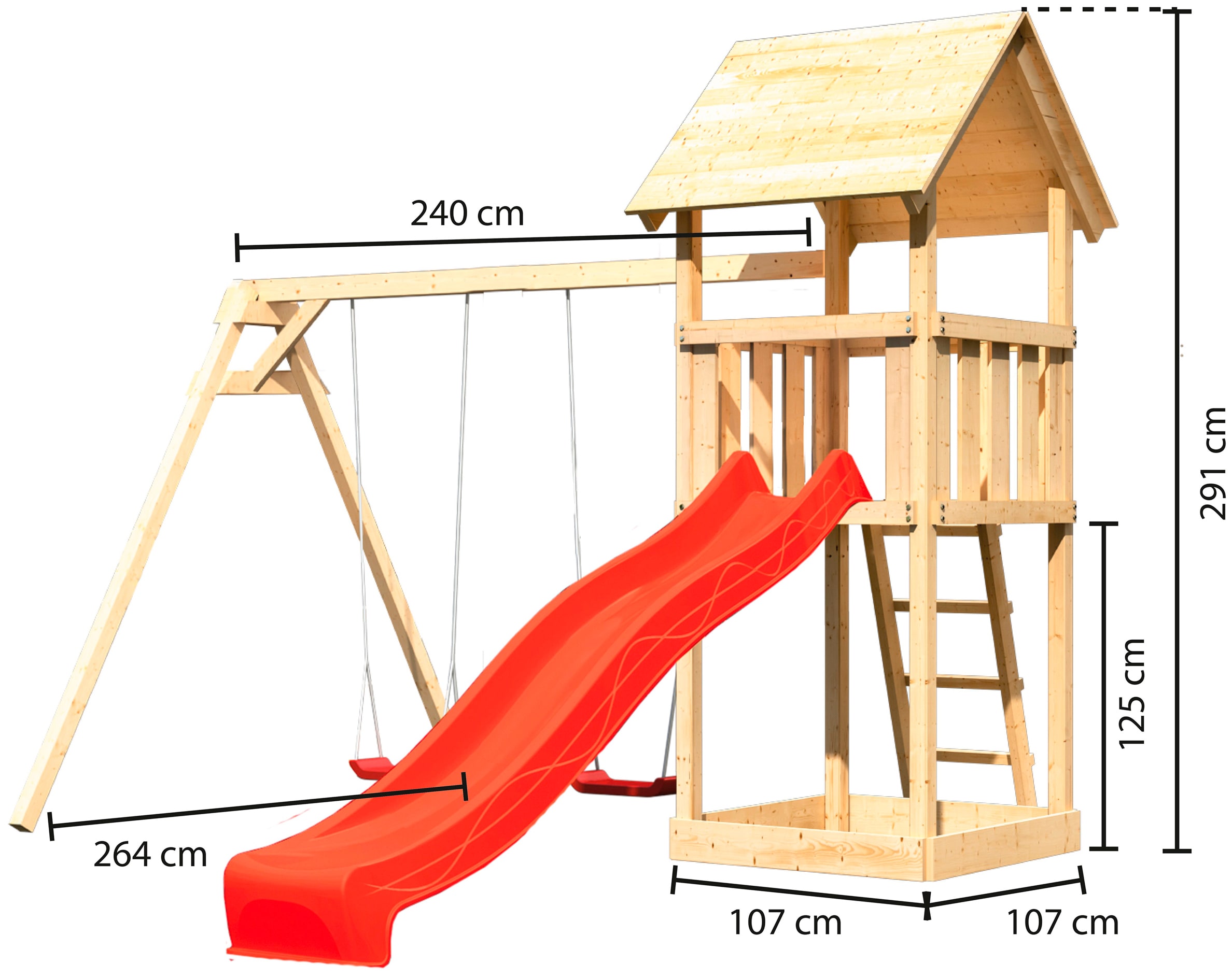 KONIFERA Spielturm »Rosie«, BxTxH: 347x264x291 cm