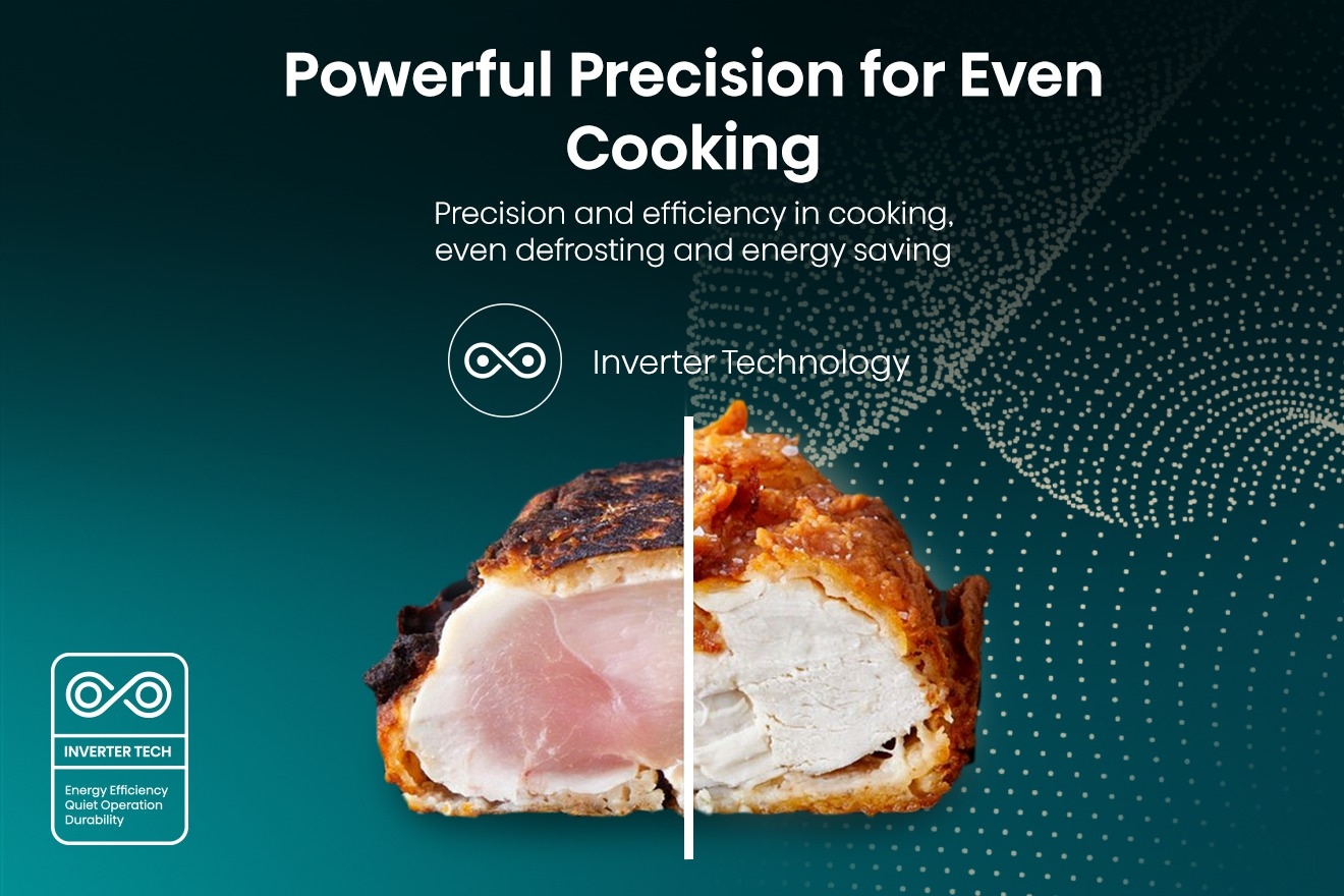 Hisense Mikrowelle »H25MOBS4HGI«, Mikrowelle-Grill, 1320 W, Inverter Technologie
