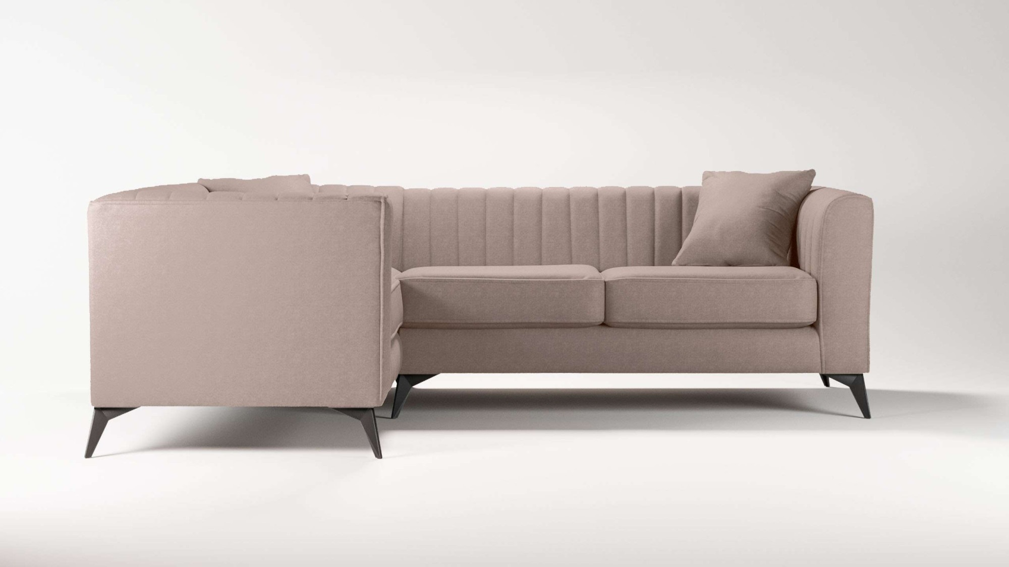 Places of Style Ecksofa »MATTHEW L-Form ideal für kleine Räume, Maße B/T/H: günstig online kaufen