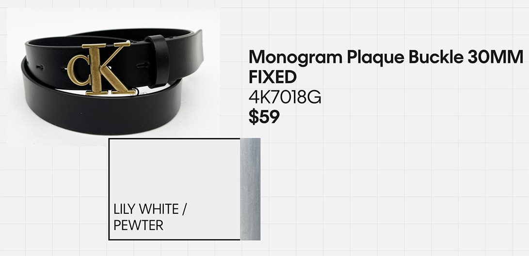 Calvin Klein Jeans Ledergürtel »Monogram Plaque Buckle 30MM«