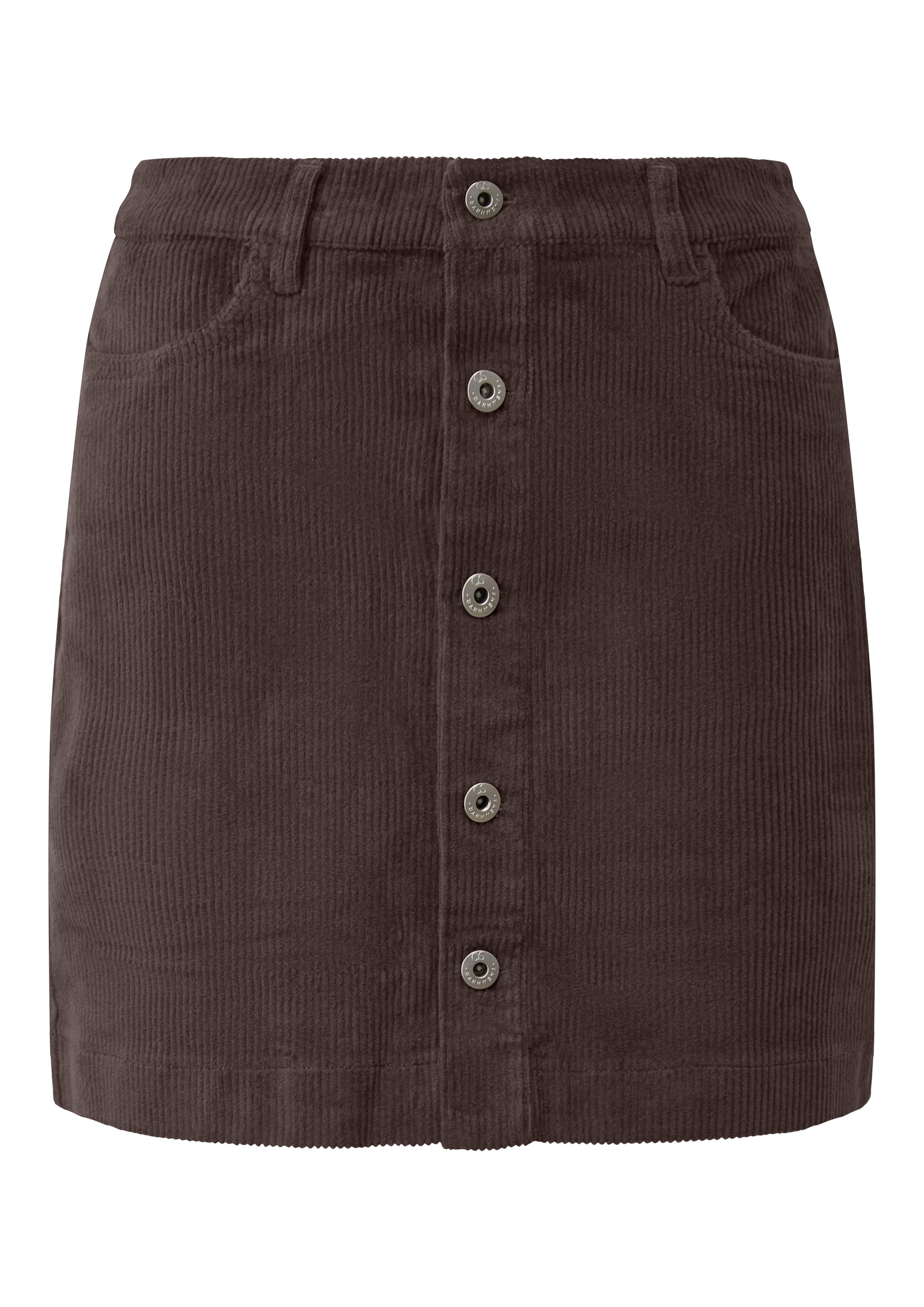 QS Minirock Cordrock mit langer Knopfleiste