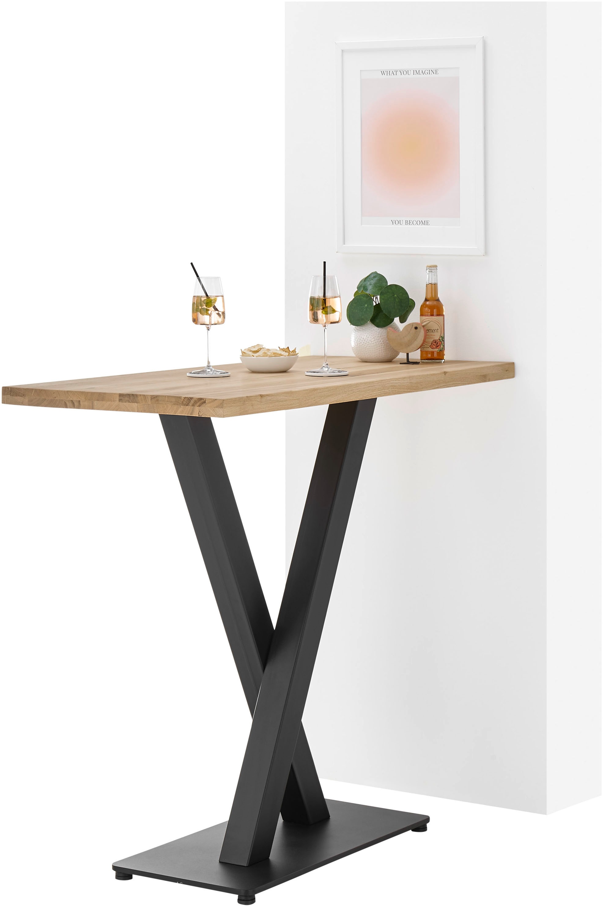 Stolkom Bartisch »Duke Eiche Massivholz geölt, Hochtisch BxHxT 120x104x60 c günstig online kaufen