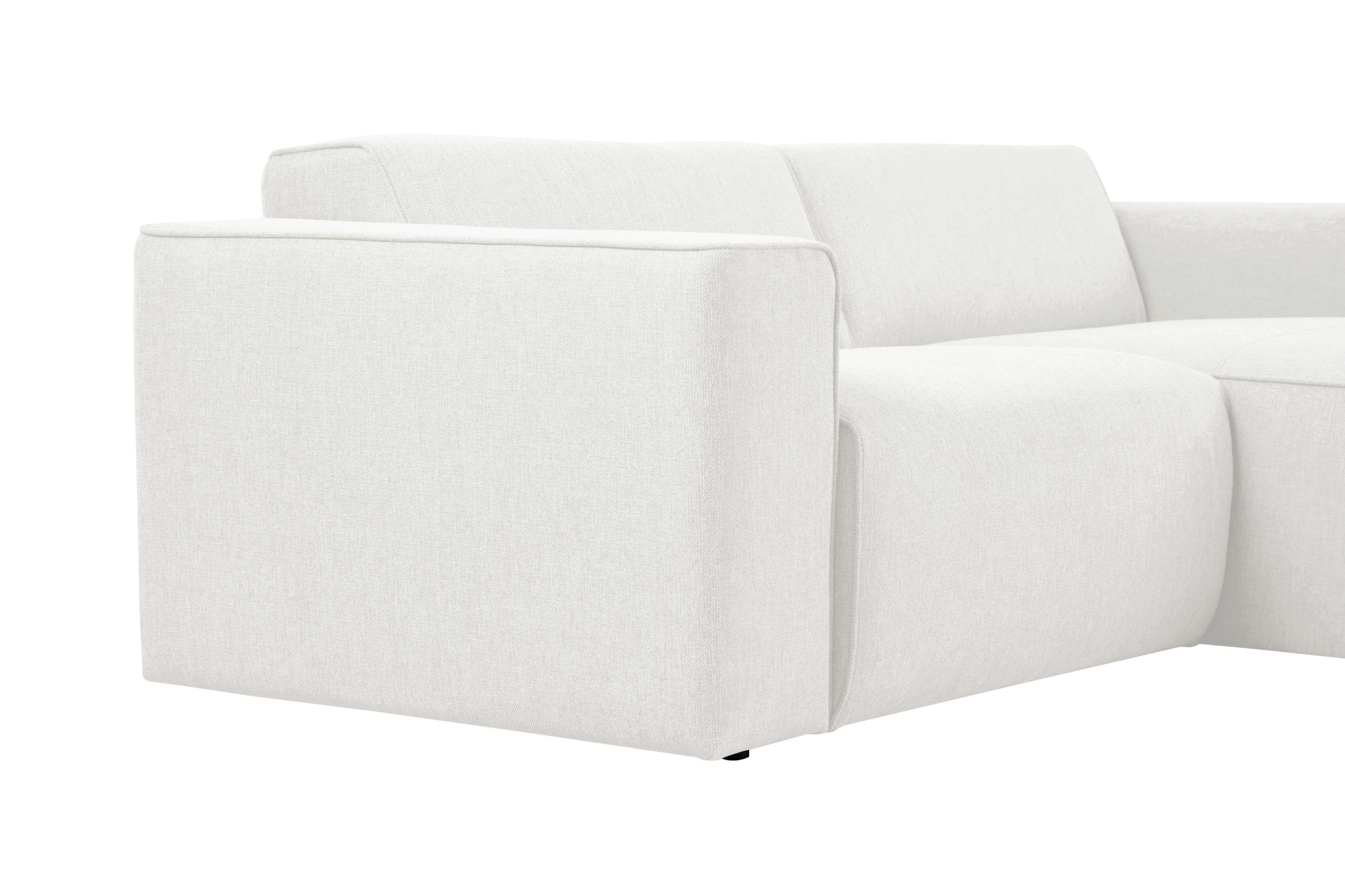 andas Ecksofa »Noord mit Kedernaht, Breite 234 cm«, Cord, Struktur, Webstoff, mit Wellenunterfederung, Massivholzrahmen