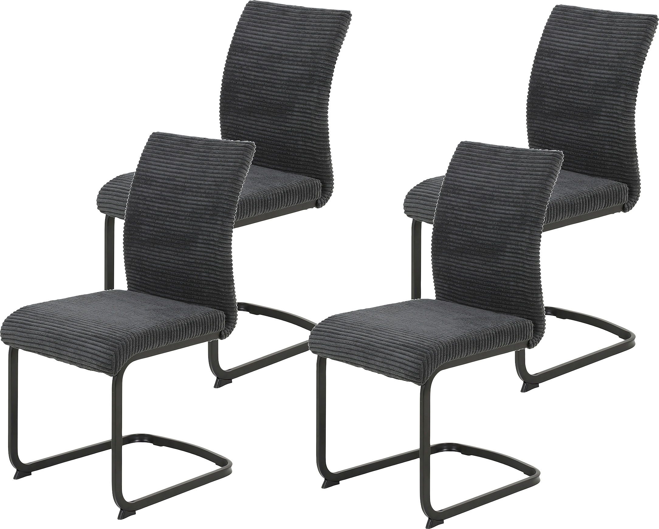 HELA Freischwinger »FABIA« (Set) 4 Stk.120 Kg belastbar, Stoff in Breitcord günstig online kaufen