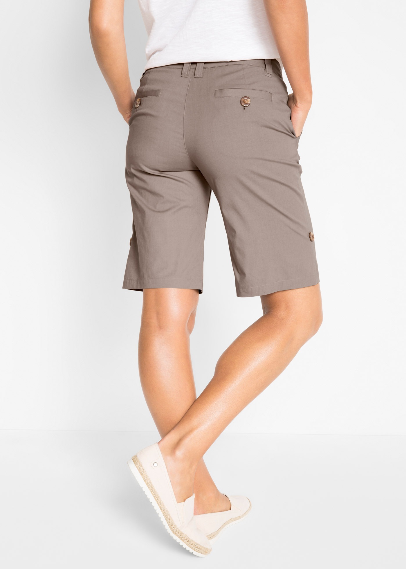 bonprix Bermudas »Stretch Bermuda«  mit krempelbaren Beinen, Regular Fit
