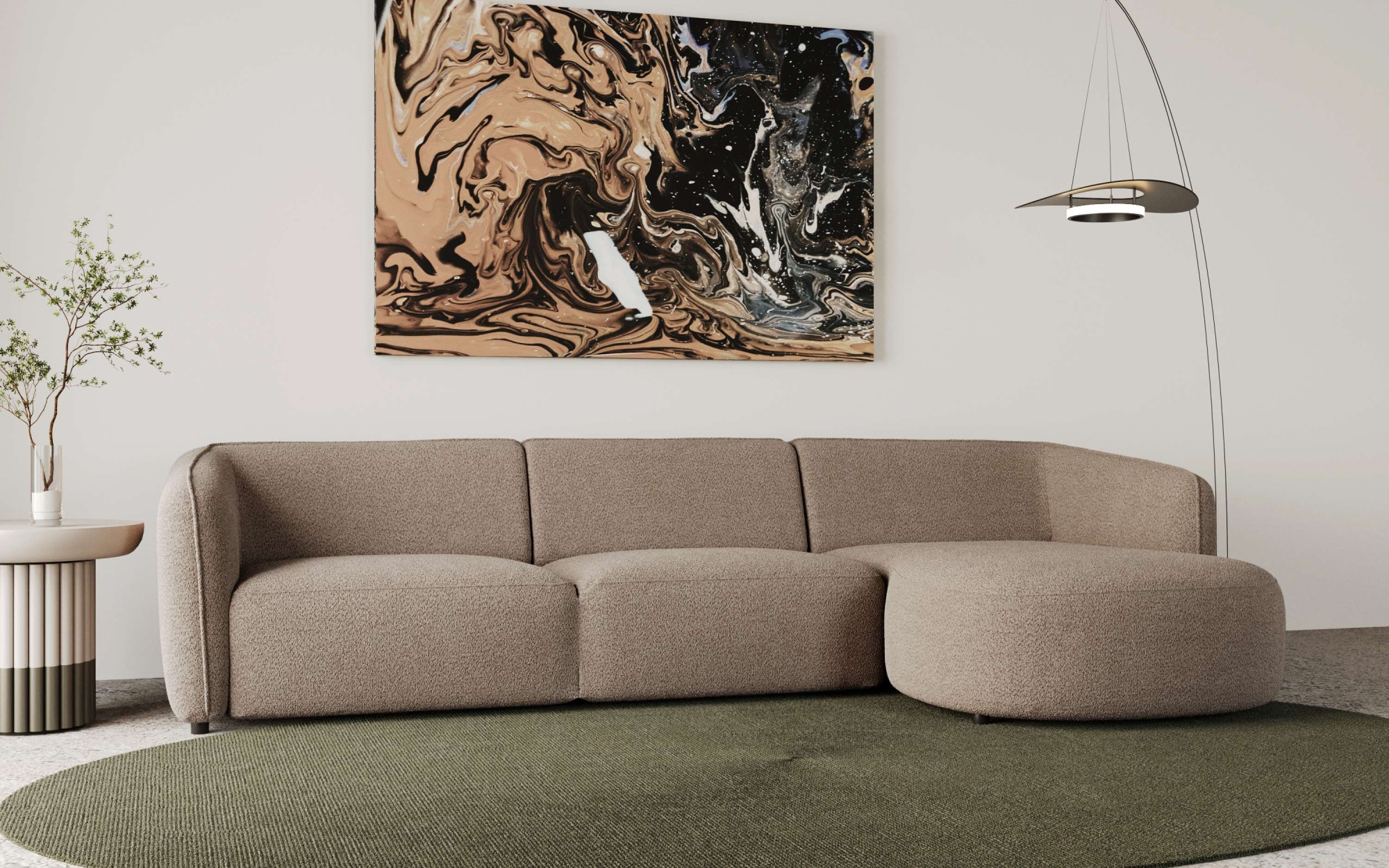 andas Ecksofa »Ostrup«, schlichtes modernes Design, in verschiedenen Farben