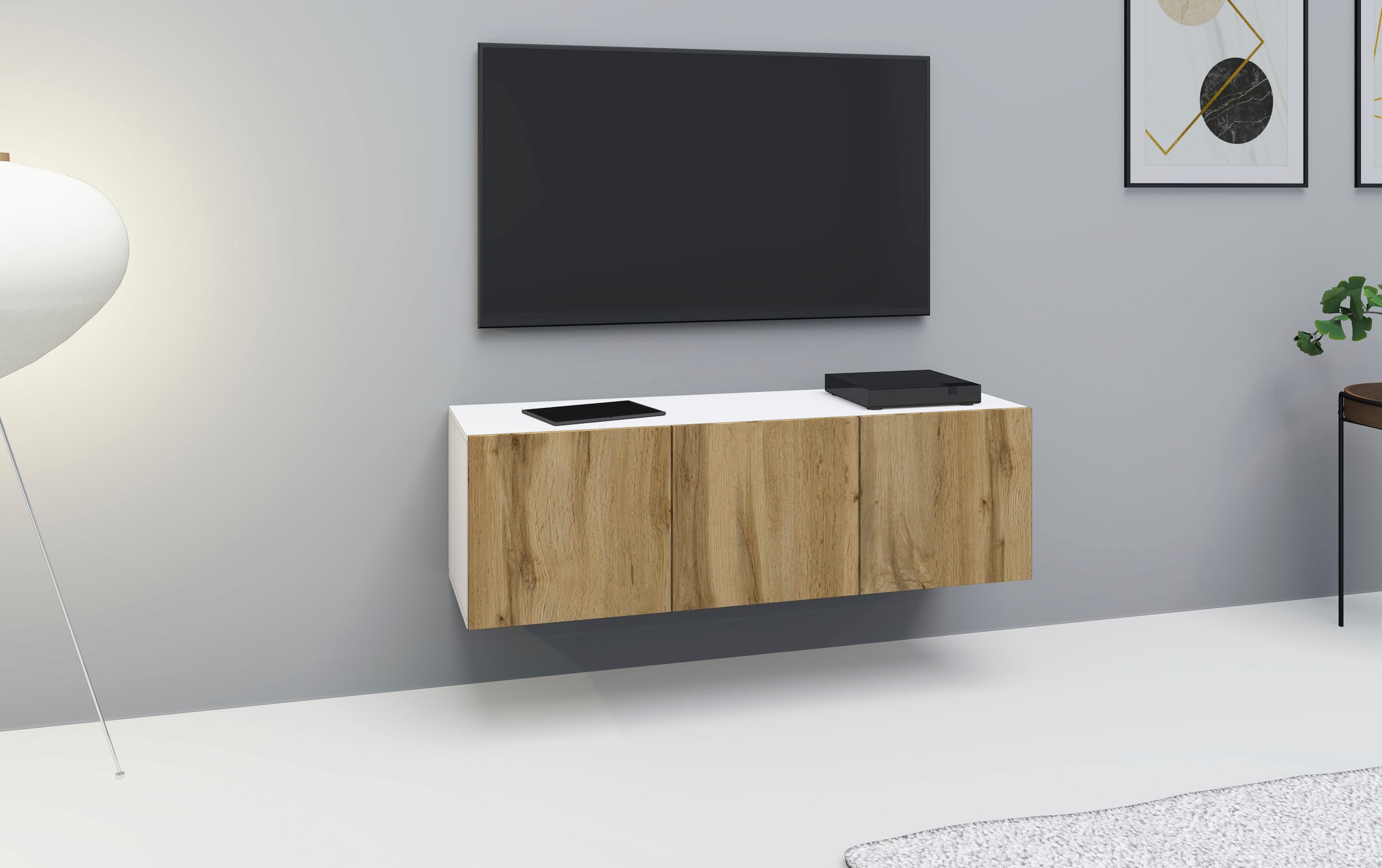 borchardt Möbel Lowboard auf »Vaasa«, nur 114 kaufen Breite hängend cm, Raten