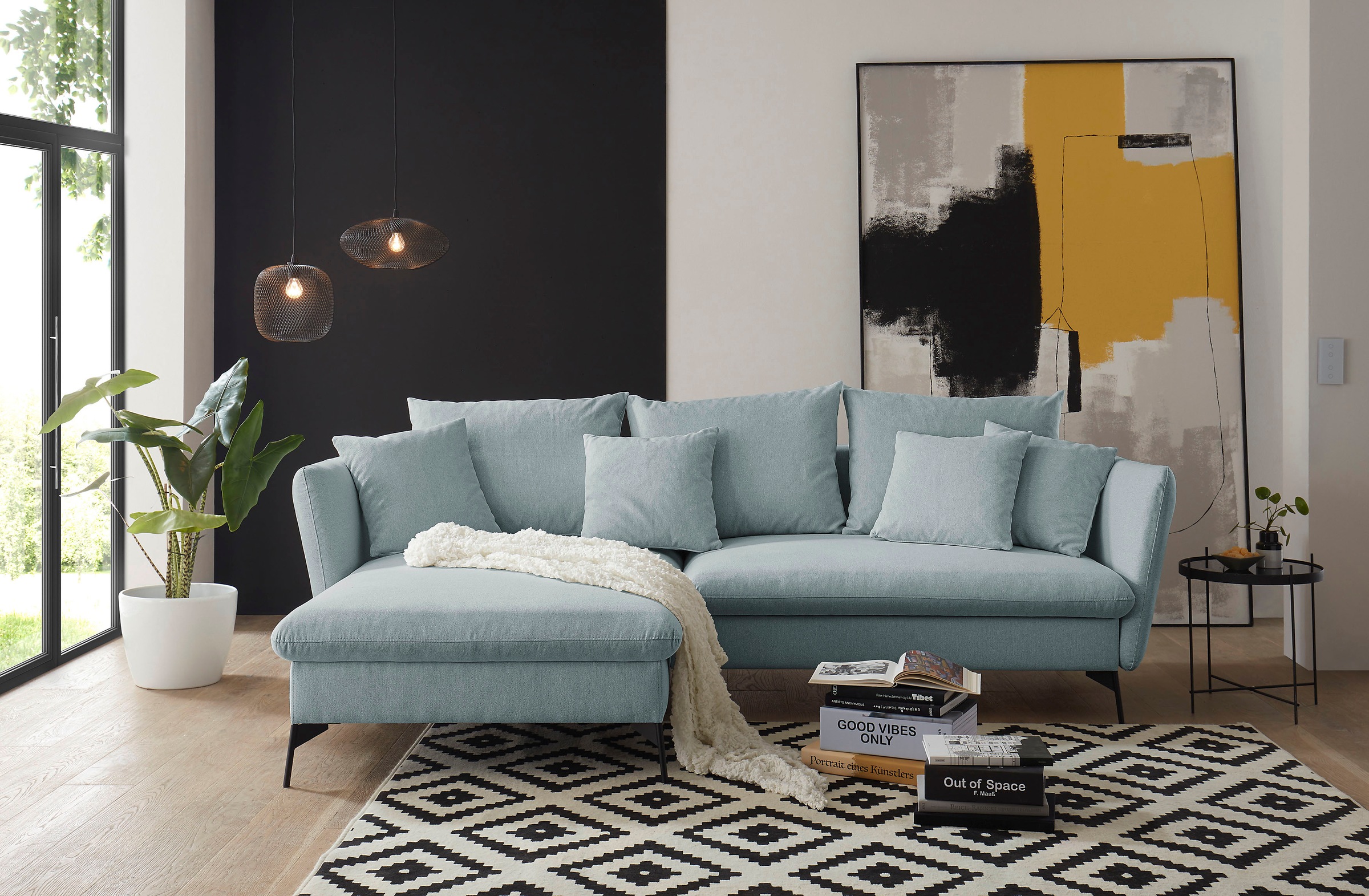 OTTO home Ecksofa »LIVORNO,258 cm, L-Form,« Schlaffunktion u. Bettkasten (1 günstig online kaufen