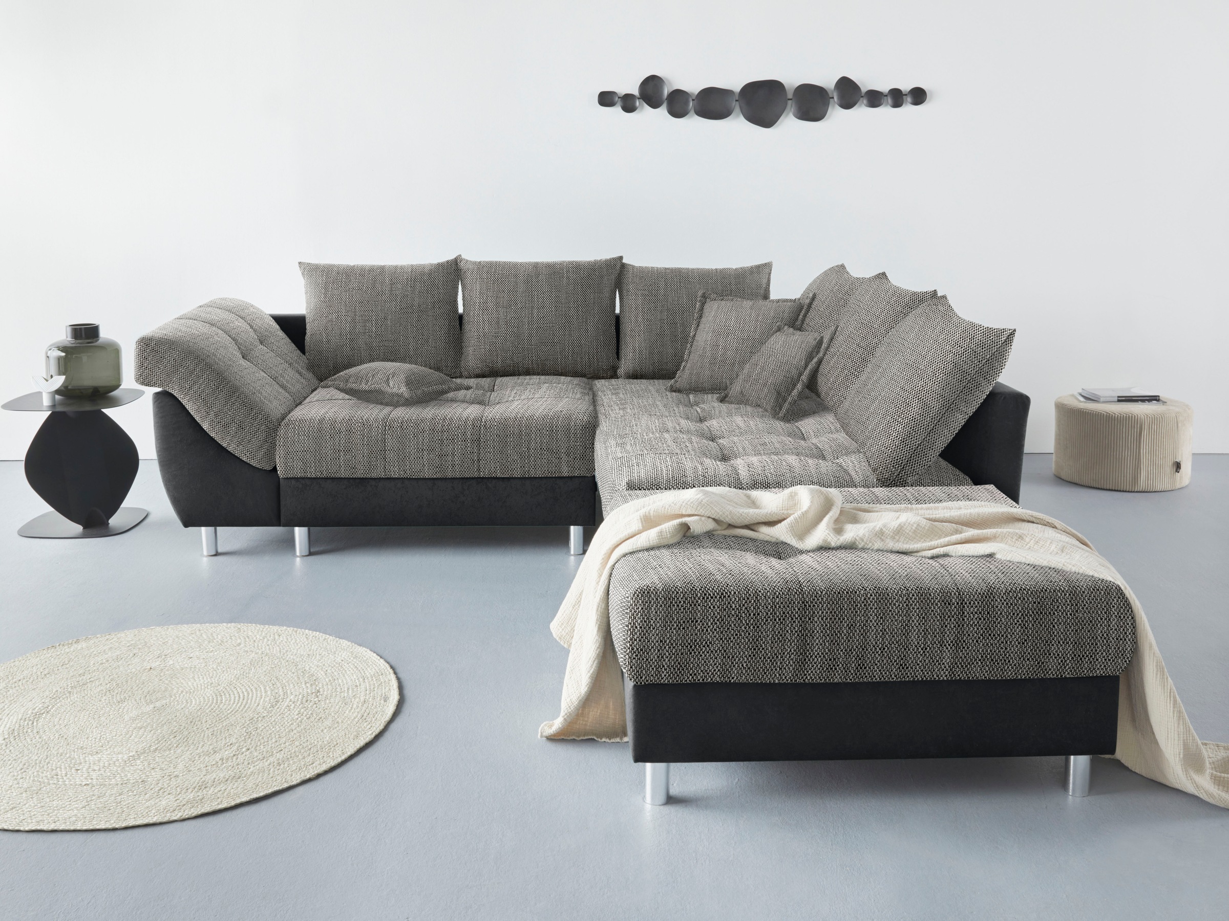 COLLECTION AB Ecksofa »(Spar-Set) Innsbruck L-Form und Hocker«, (Spar-Set), günstig online kaufen