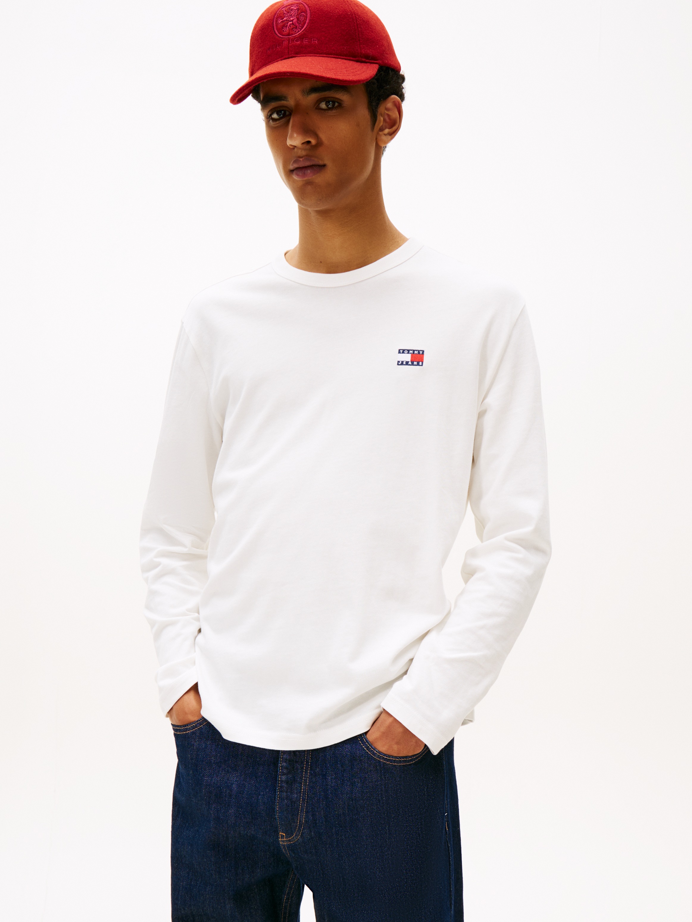 Tommy Jeans Langarmshirt »TJM REG BADGE TEE LS EXT«