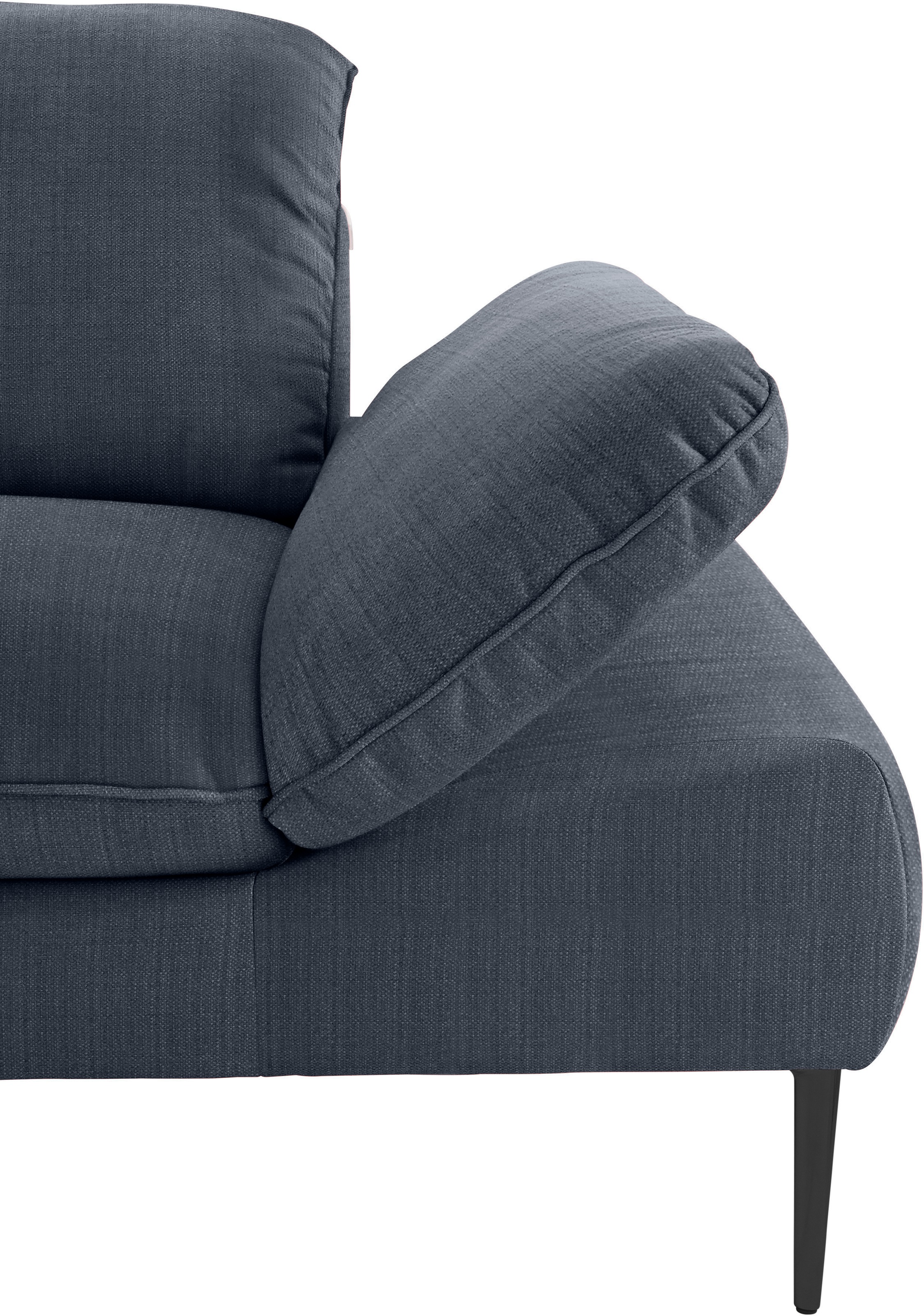 W.SCHILLIG Ecksofa »enjoy&MORE, Designsofa, elegant und bequem, L-Form«, Sitztiefenverstellung, Füße schwarz pulverbeschichtet, Breite 310 cm