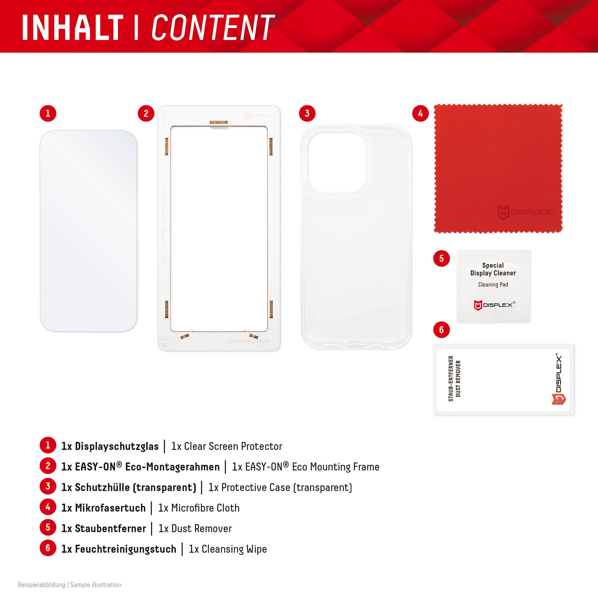 Displex Displayschutzglas »Real Glass + Case Set«, für Google Pixel 8 Pro, Displayschutzfolie Displayschutz Rundumschutz 360 Grad splitterfest