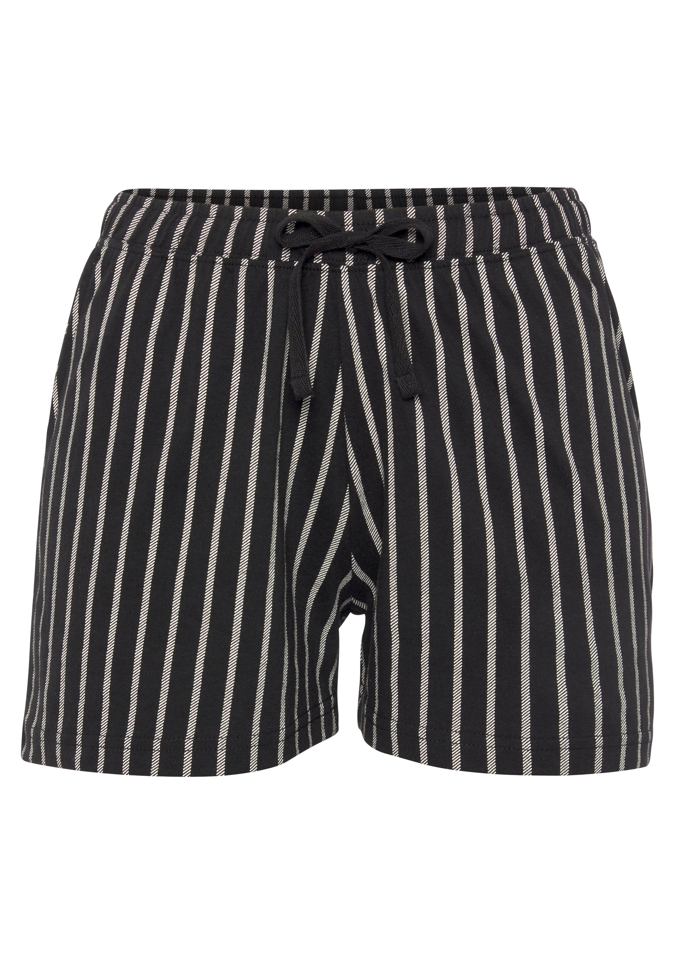 Vivance Dreams Pyjamashorts  mit Schwarz-Weiß-Druck