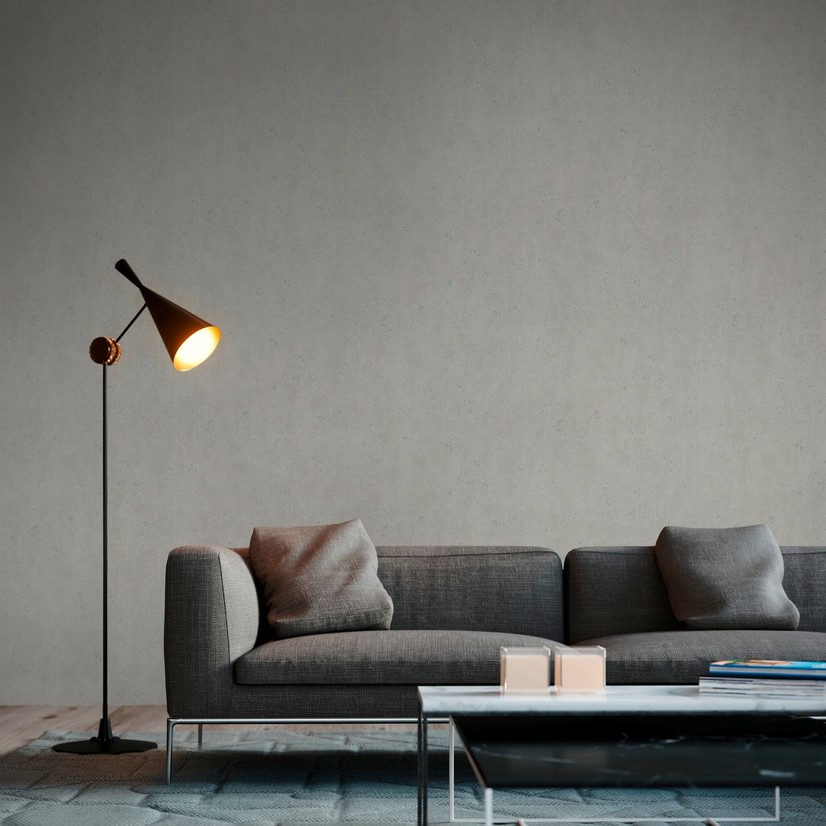 A.S. Création Vliestapete »Attractive 2 Tapete Steinoptik«, matt, Unitapete steinwand steinoptik loft strukturtapete glatt Grau