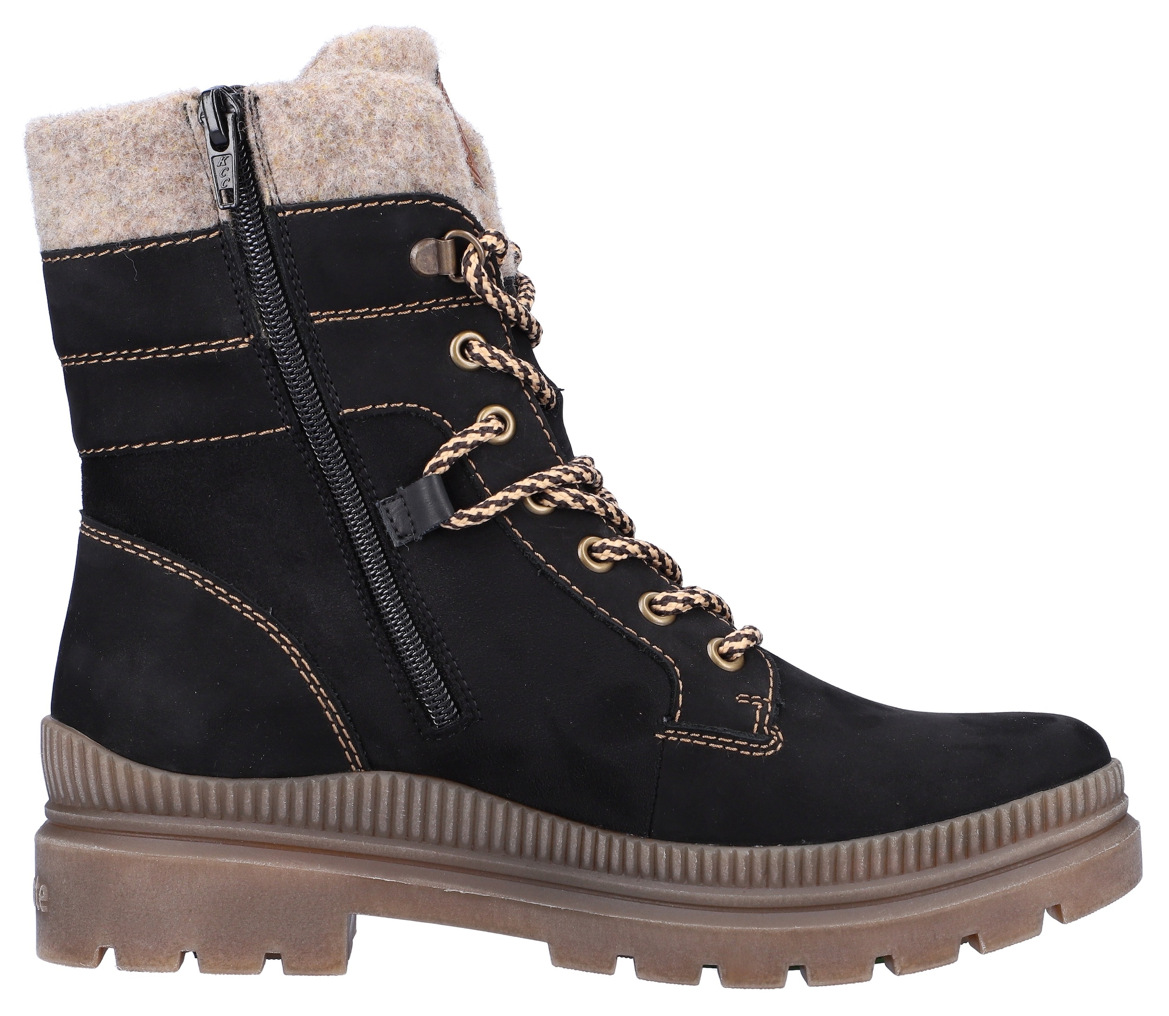Remonte Winterboots »FIBER-GRIP«, Schnürstiefelette, Profilsohle, mit Schurwollfutter und TEX