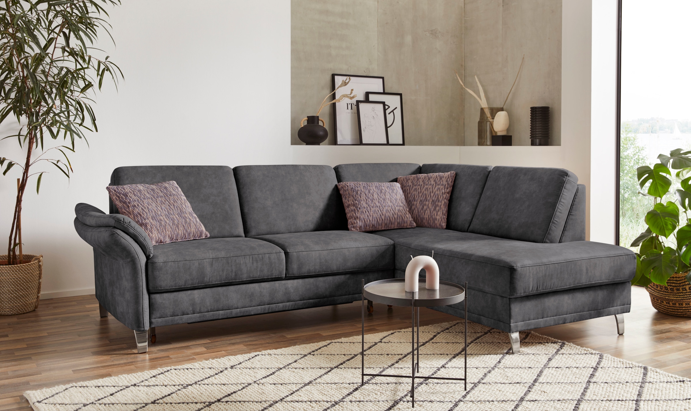 sit&more Ecksofa »Clio L-Form«, wahlweise mit Bettfunktion und Bettkasten, günstig online kaufen