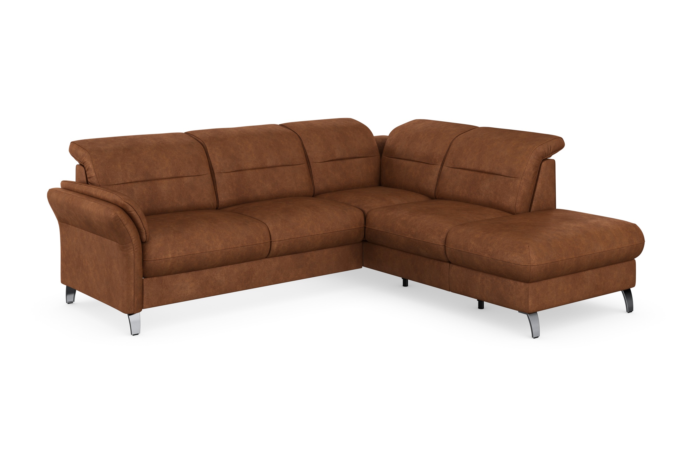 sit&more Ecksofa »Grenoble L-Form mit Federkern«, wahlweise mit Bettfunktion, Bettkasten, Arm- und Kopfteilverstellung