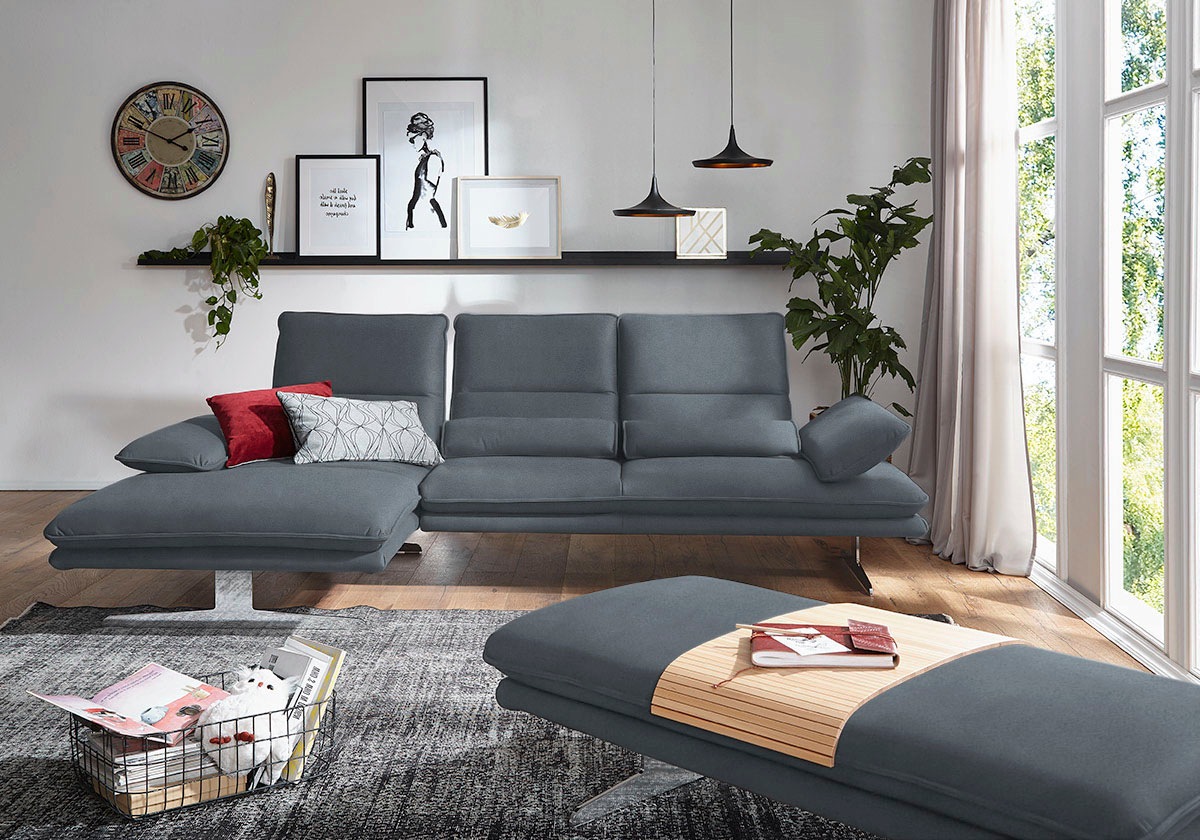 W.SCHILLIG Ecksofa »broadway, Designsofa mit tollem Sitzkomfort, L-Form«, S günstig online kaufen