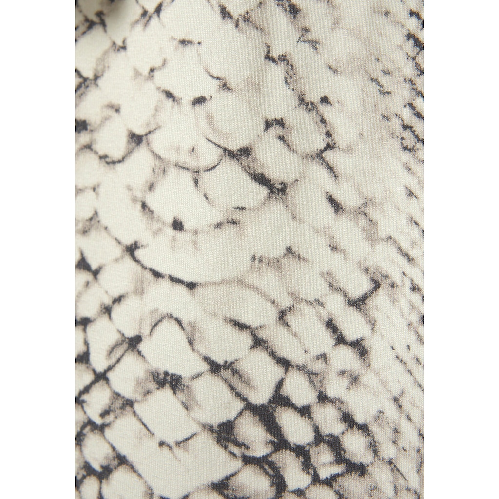 LASCANA Jerseykleid, (mit Bindegürtel), mit Schlangenprint