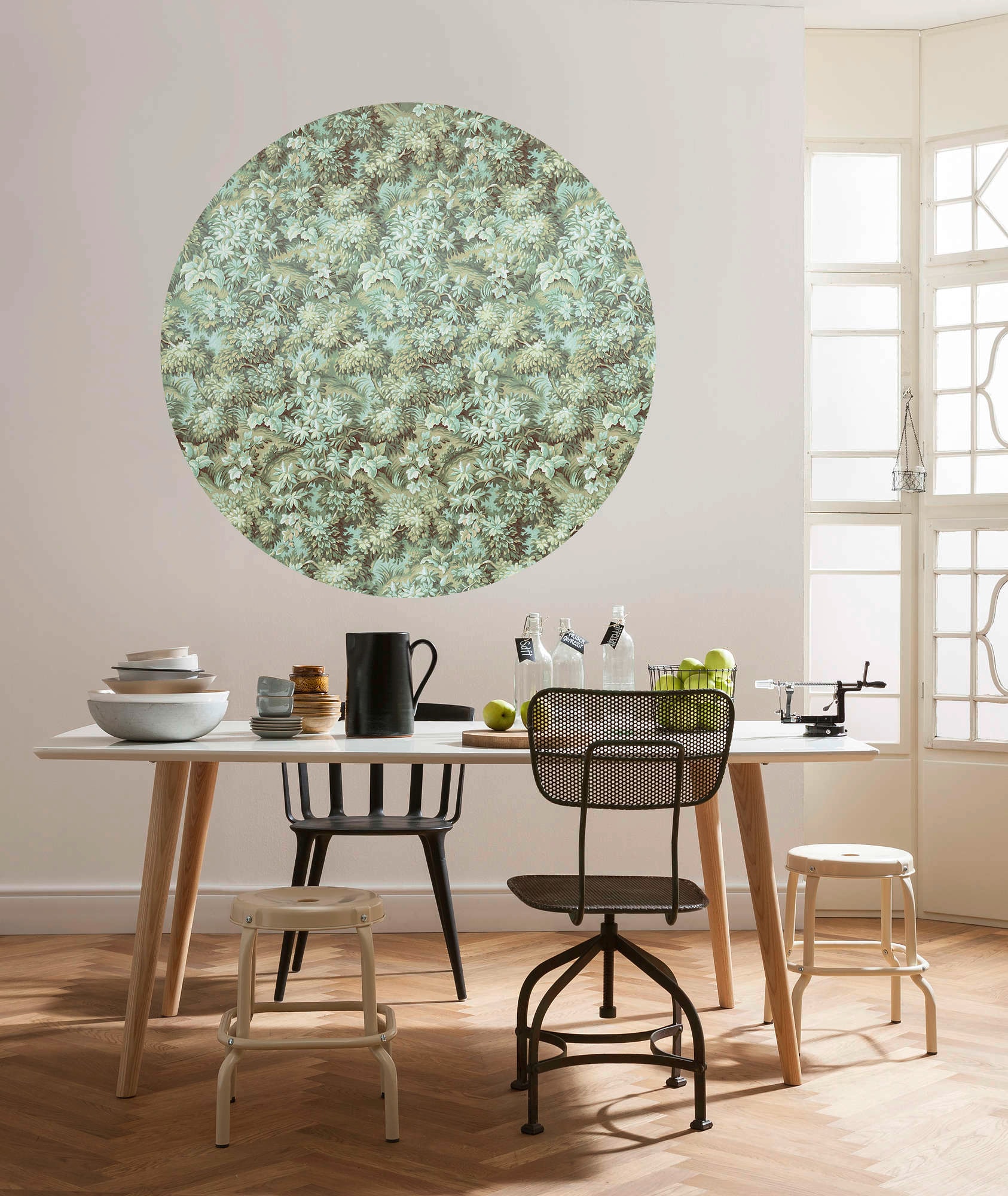 Komar Vliestapete »Vlies selbstklebend - Greenery - Größe 125 x 125 cm«, bedruckt, Wohnzimmer, Schlafzimmer