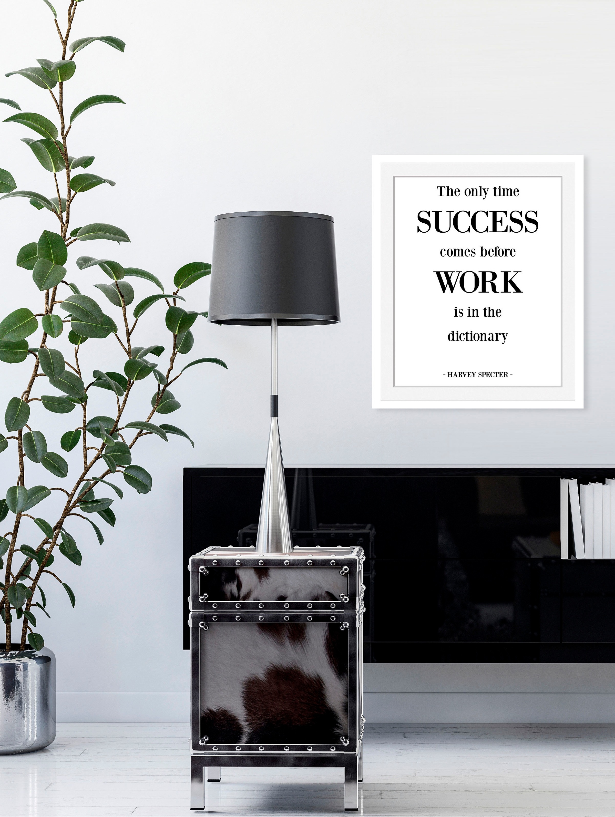 queence Bild »Harvey Specter«, Schriftzug-Humor-Sprüche & Texte-Schwarz-Wei günstig online kaufen