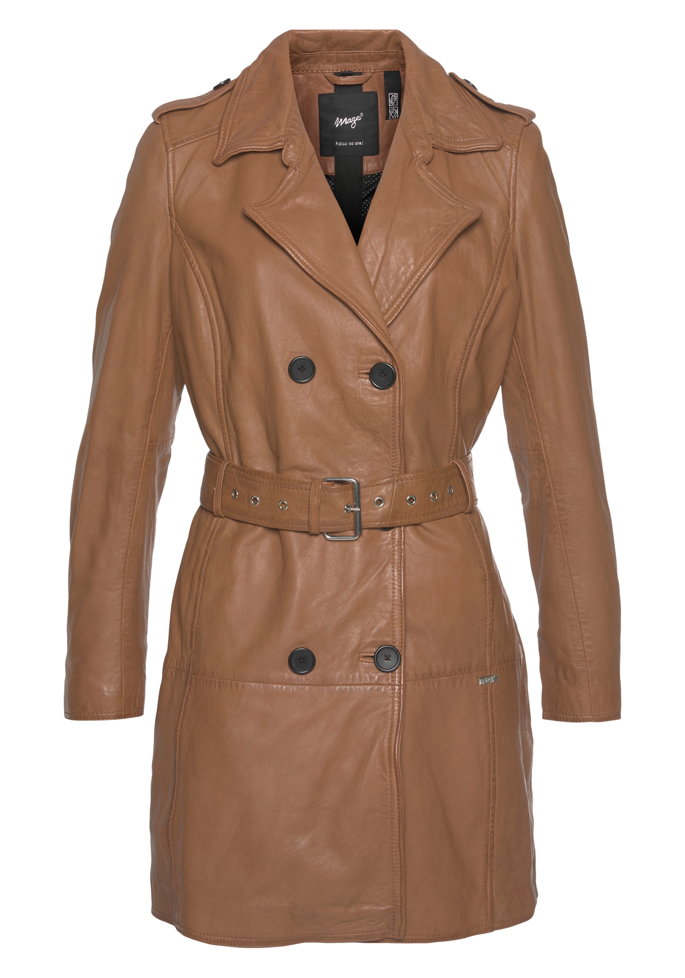 Maze Lederjacke, im Trenchcoat-Look