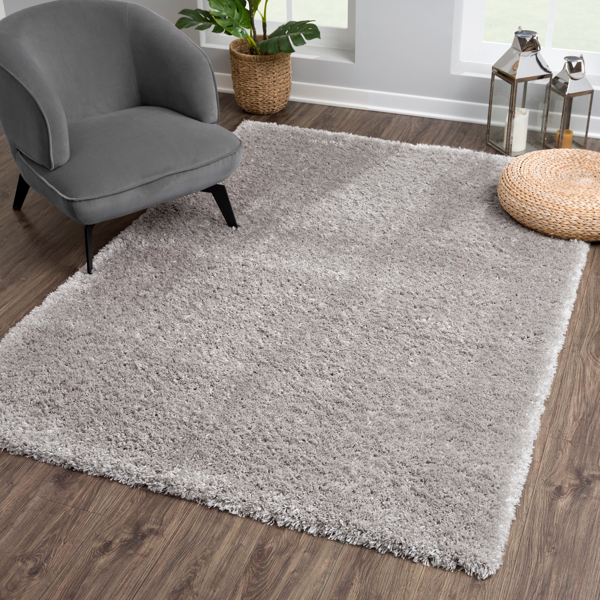 Sanat Hochflor-Teppich »Porto«, rechteckig, 45 mm Höhe, Wohnzimmer, Langflo günstig online kaufen