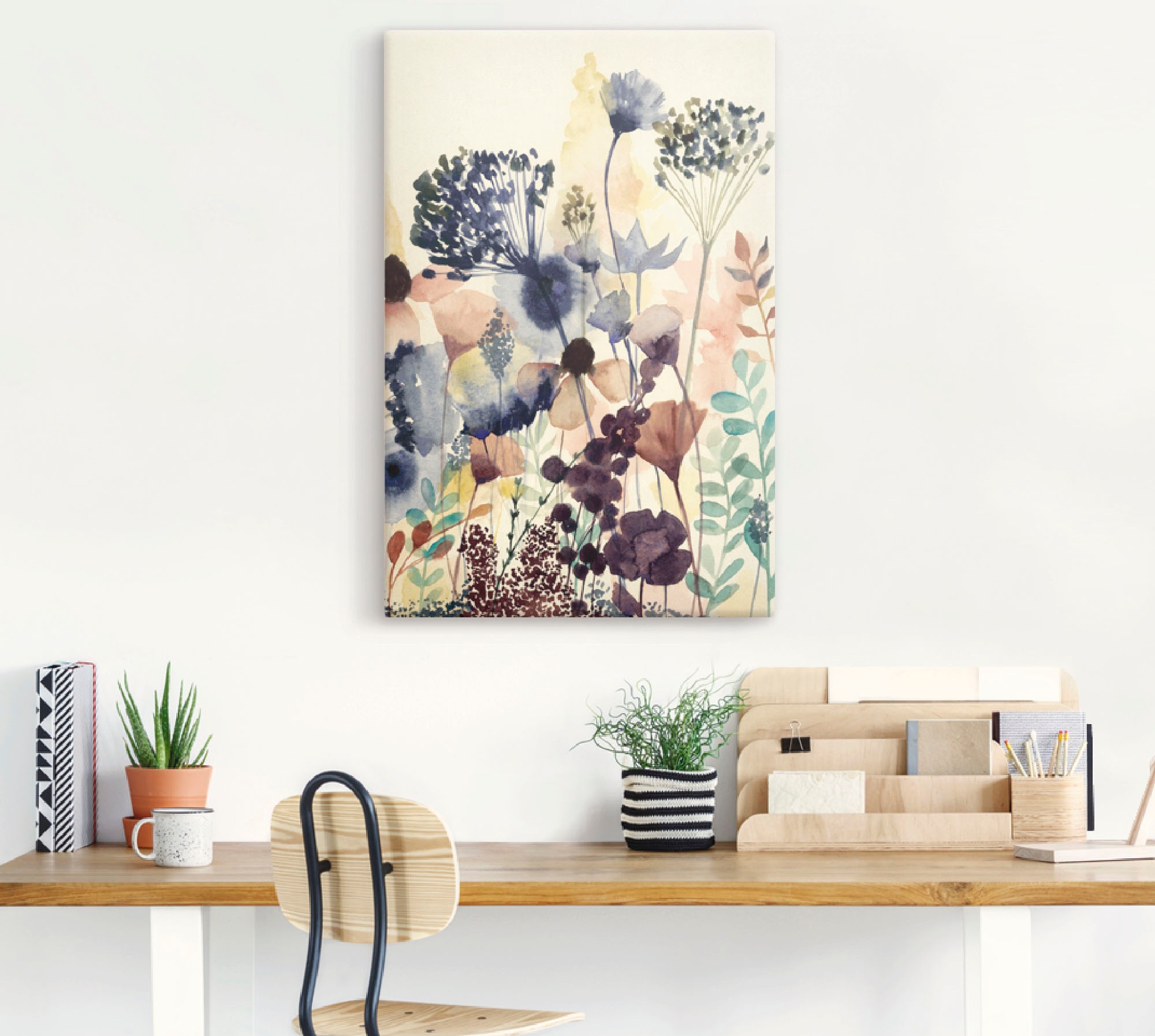 Artland Wandbild »Sonnengetrocknete Blüten II«, Blumenwiese, (1 St.), als L günstig online kaufen