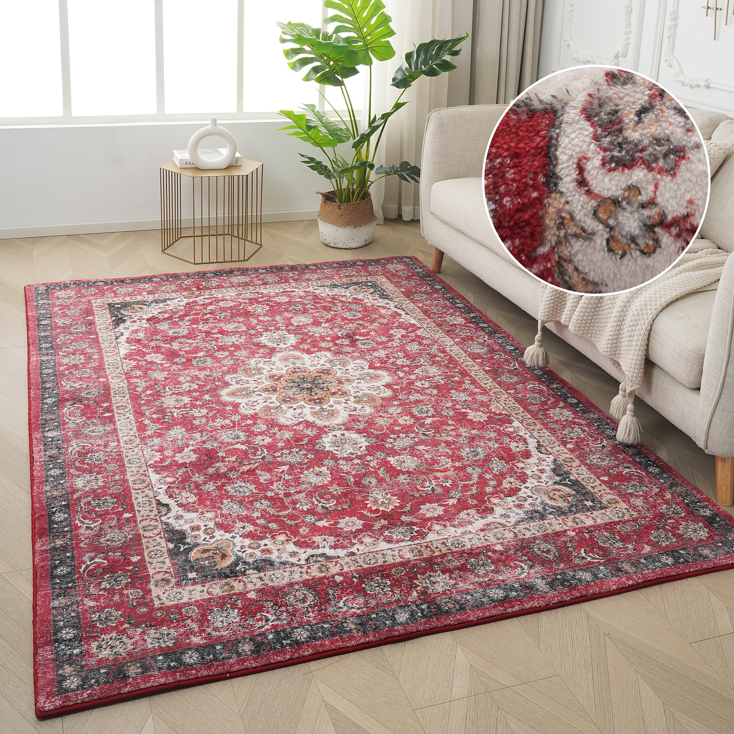 my home Teppich »Omar, Druckteppich, orientalisches Design, mehrfarbig, bed günstig online kaufen