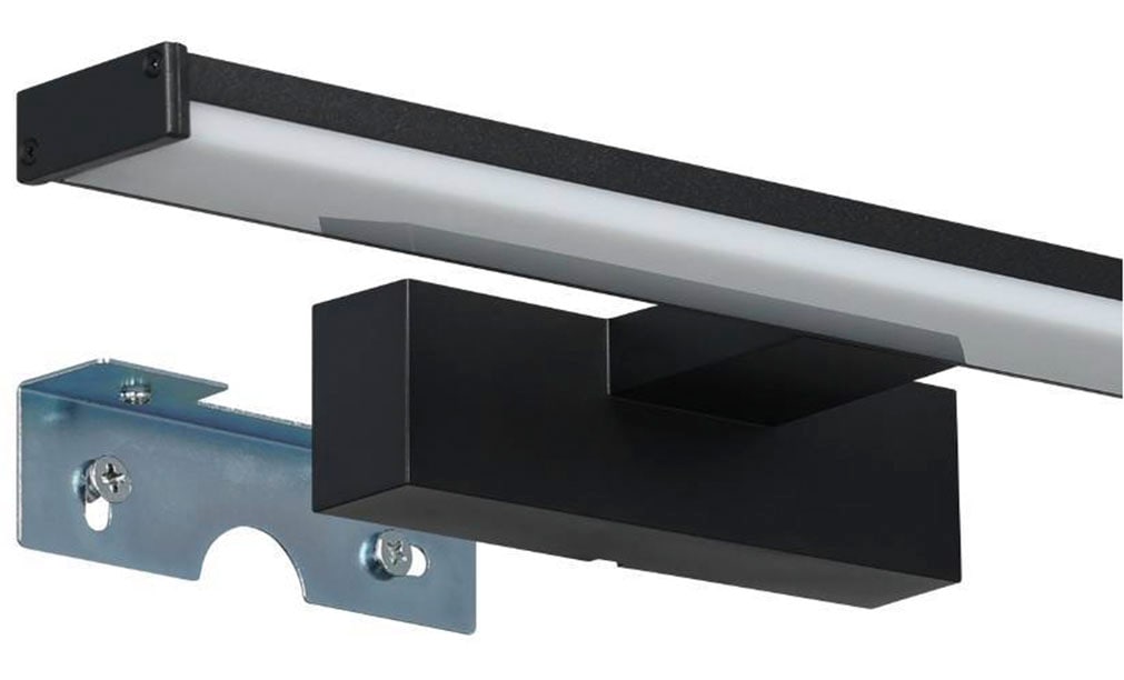 EGLO Spiegelleuchte »PANDELLA 1 Wandlampe, Badezimmerlampe, schwarz, weiß, IP44«, 1 flammig, Leuchtmittel LED-Modul | LED wechselbar, LED, Bad, Badezimmer, klassisch, modern, minimalistisch, 40x12x4cm