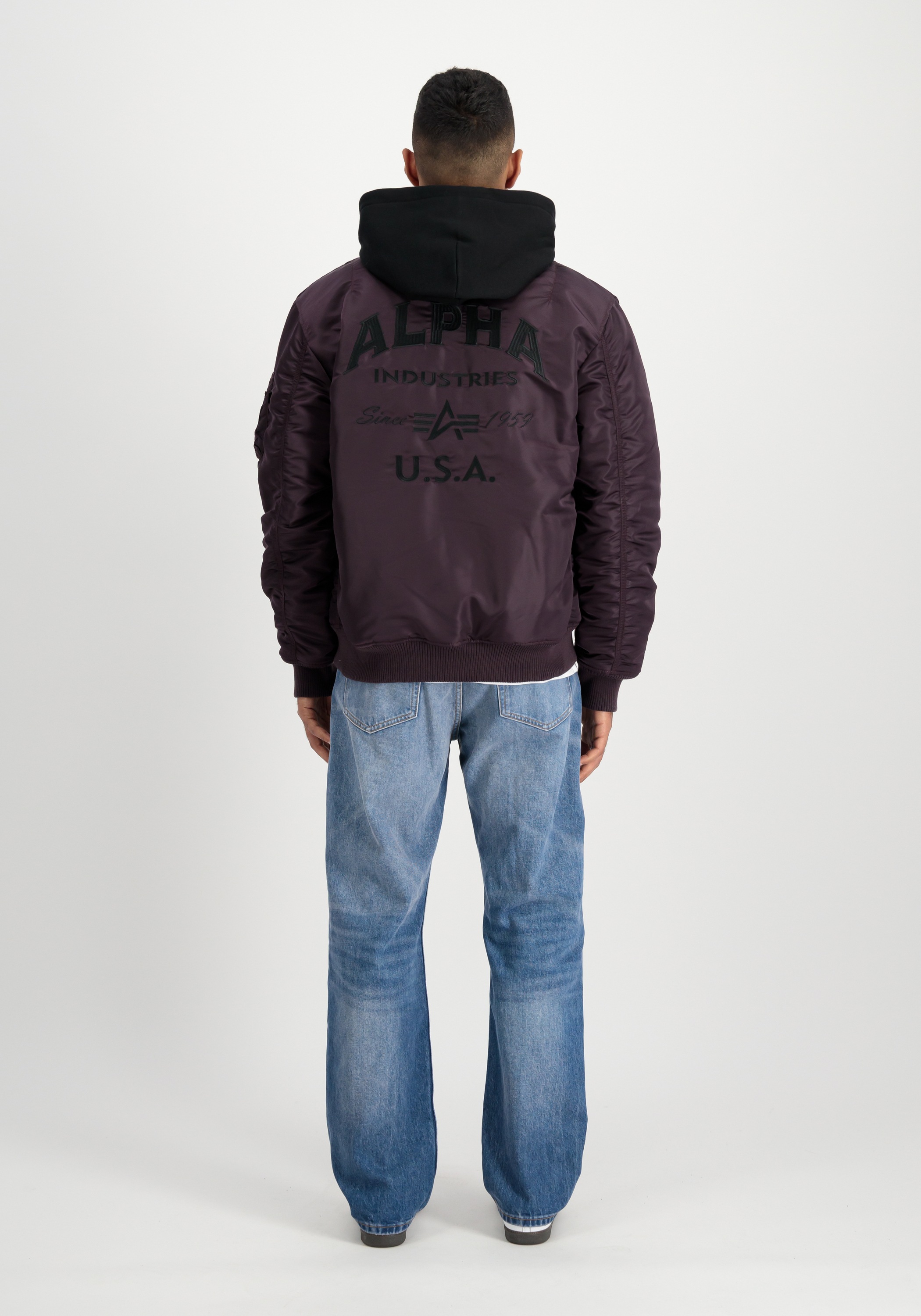 Alpha Industries Bomberjacke »Alpha Industries Men - Bomber Jackets MA-1 Zip Hood Back EMB«