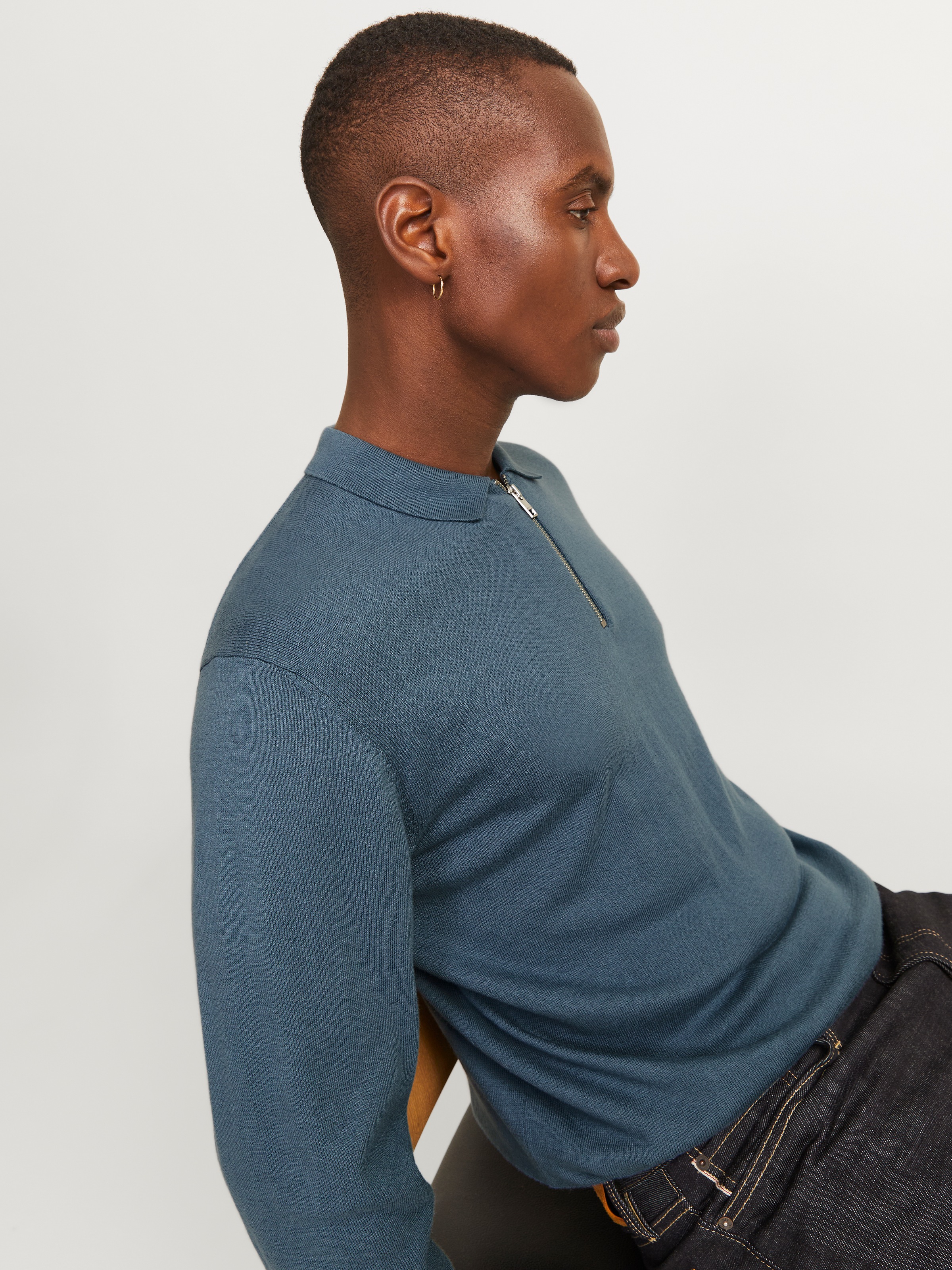 Jack & Jones Polokragenpullover »JJEEMIL KNIT POLO HALF ZIP LS NOOS«, mit Polo Kragen