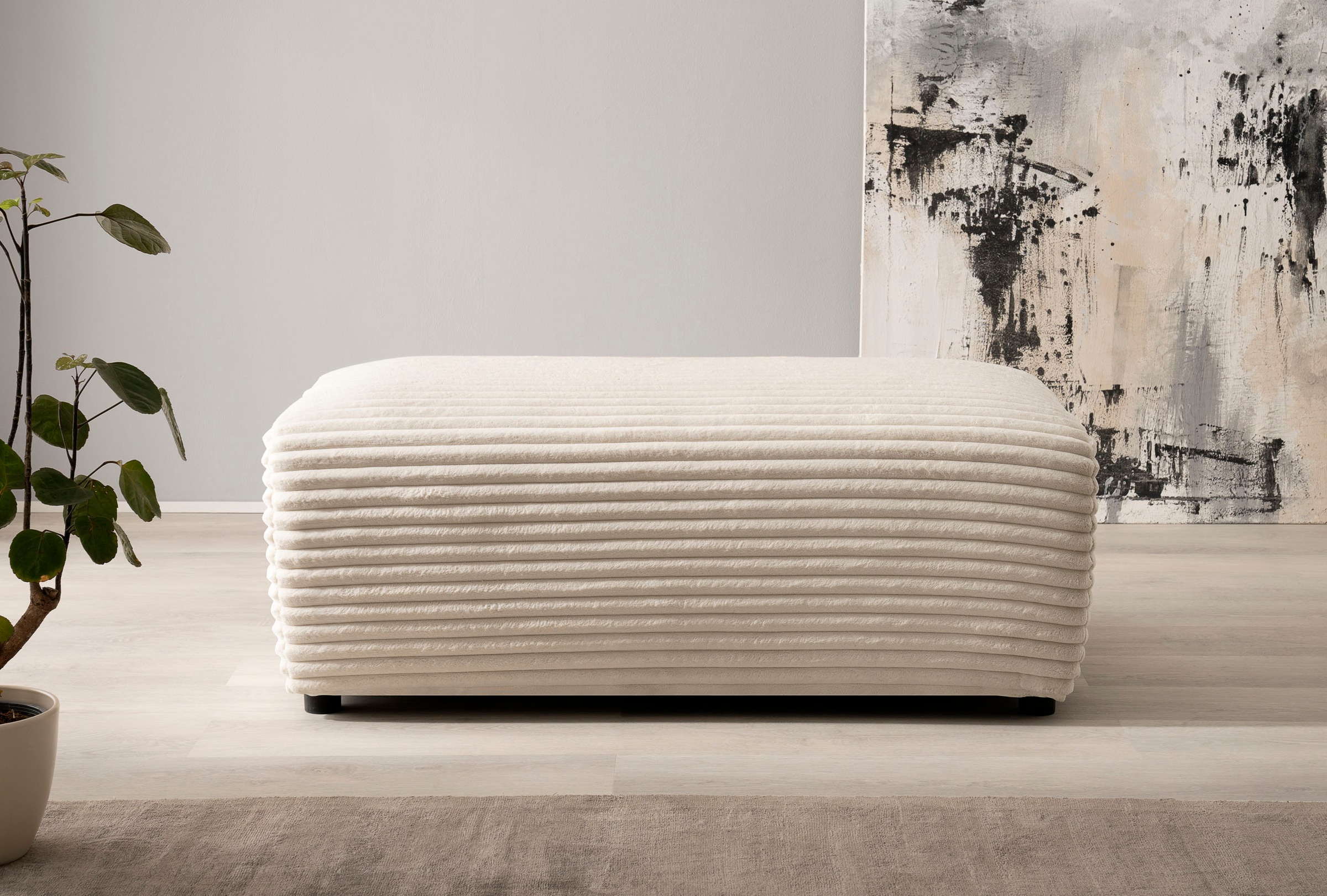 Home affaire Hocker »BAKELS, Polsterhocker in Cord oder Boucle-Stoff« zur S günstig online kaufen