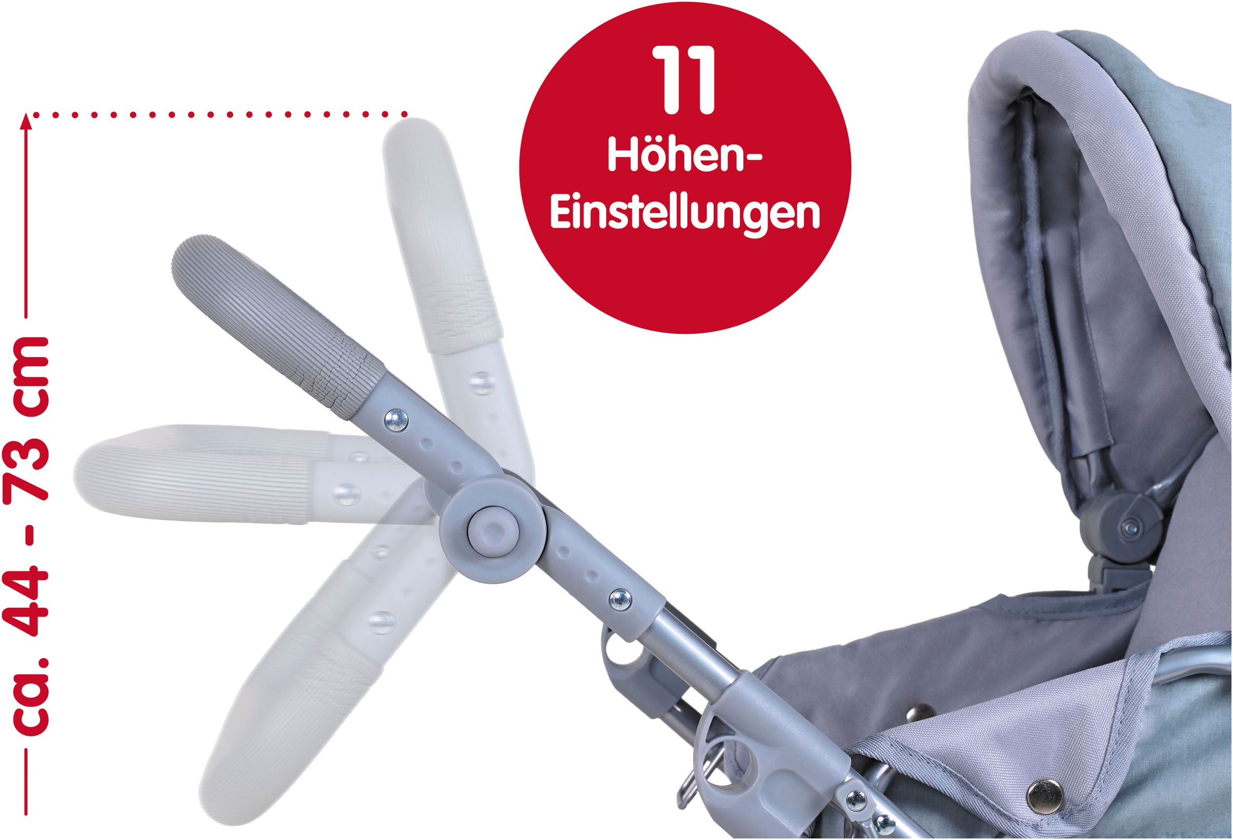 Knorrtoys® Zwillingspuppenwagen »Big Twin - star blue pink«
