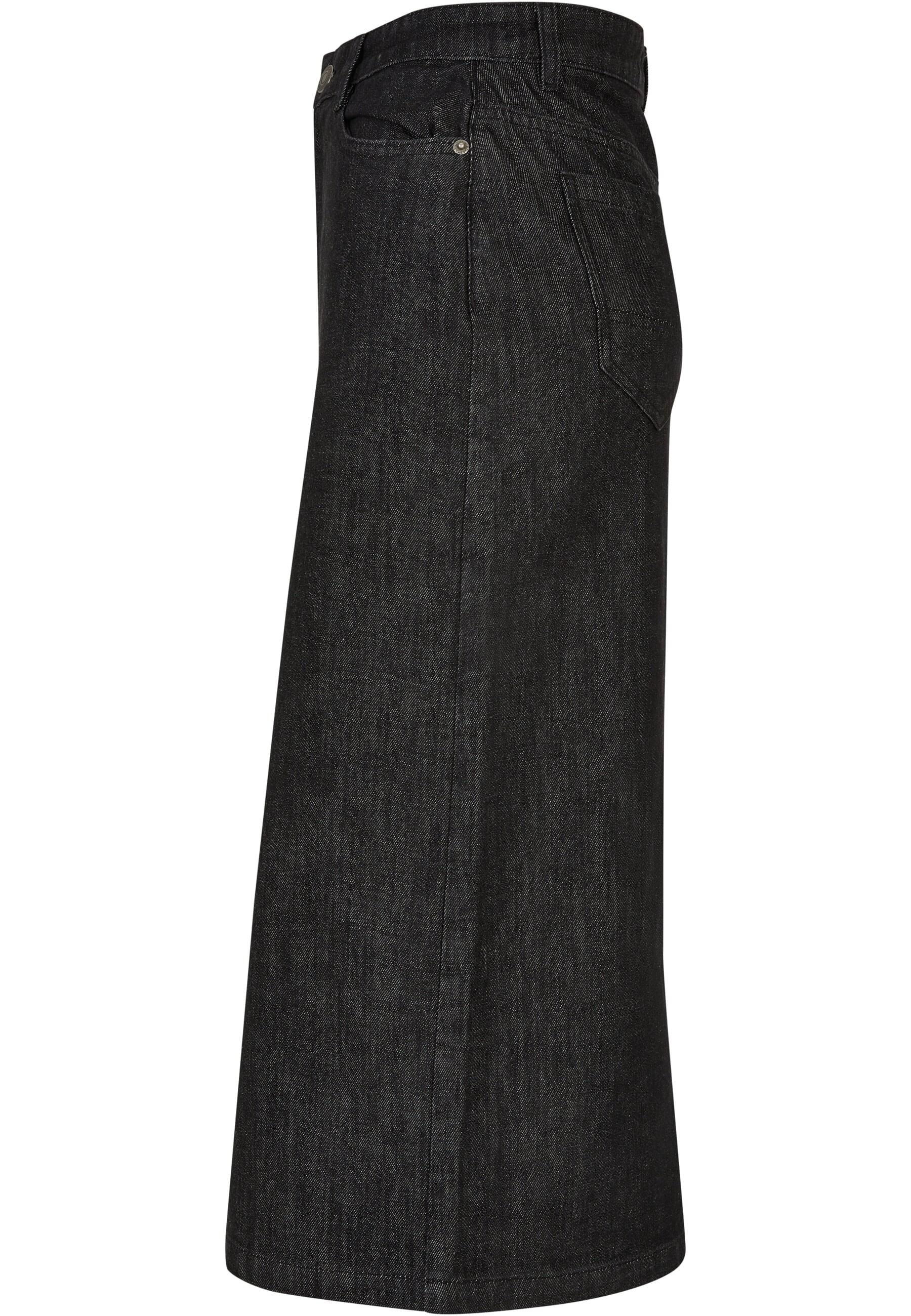 URBAN CLASSICS Jerseyrock »Urban Classics Damen Ladies Midi Denim Skirt«, 1 Stk.
