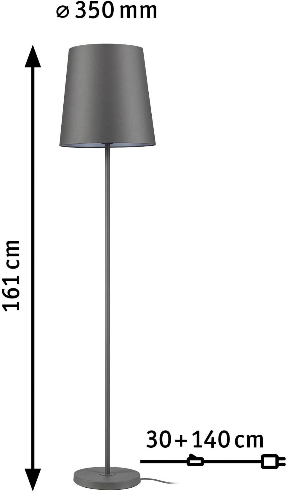 Paulmann Stehlampe »Stellan II max.1x20W E27 230V« E27 1 Stk. Dimmbar