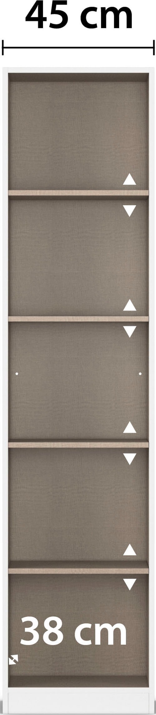 rauch Mehrzweckschrank »Garderobe Kleiderschrank Schrank Schuhschrank Putzschrank MINOSA« Breiten 47/69/91/136 cm, Höhen 197/210 cm,  In 4 Breiten mit vielen Einlegeböden für viel Stauraum MADE IN GERMANY