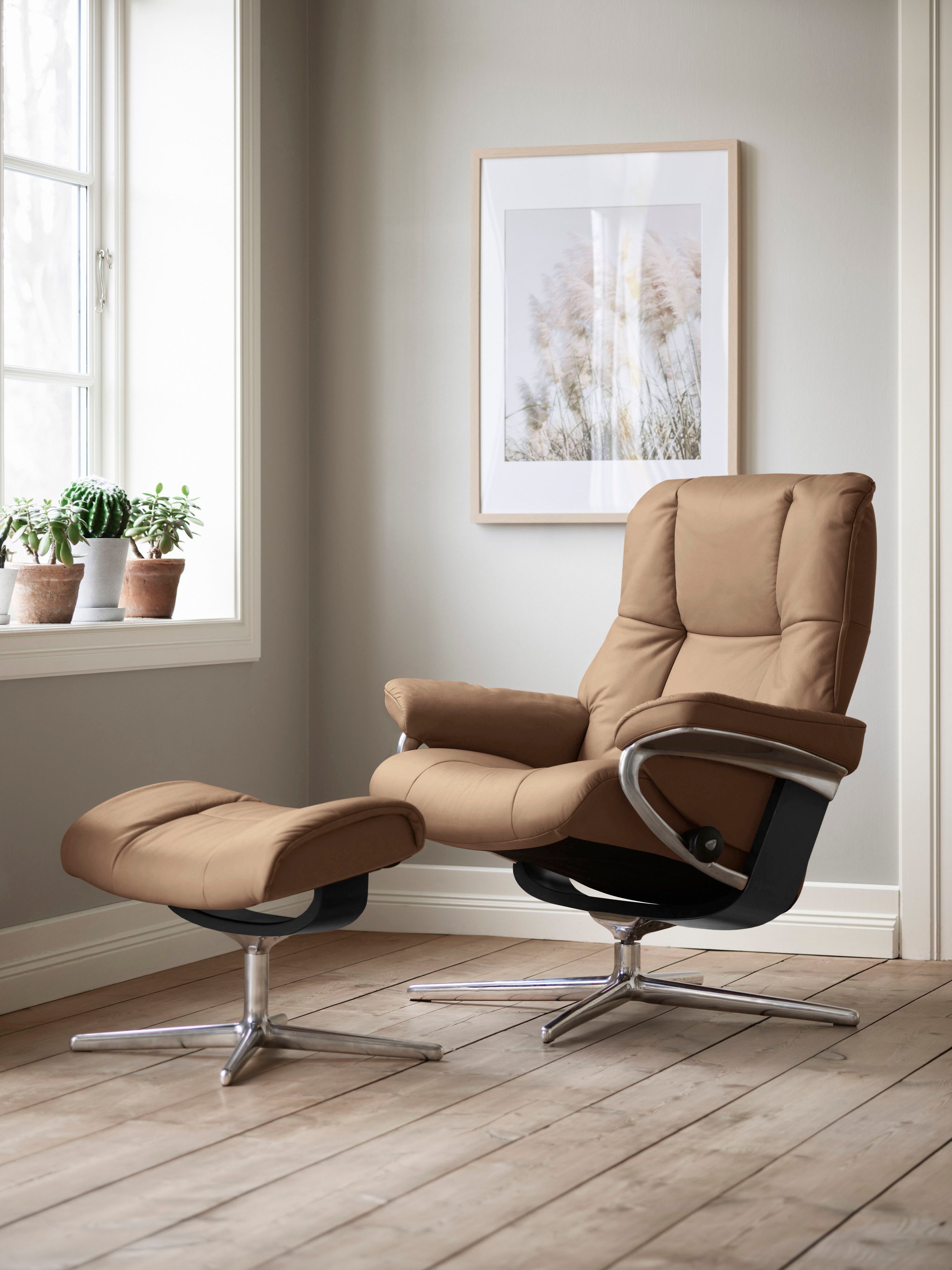Stressless® Fußhocker »Mayfair«, mit Cross Base, Größe S, M & L, Holzakzent Schwarz