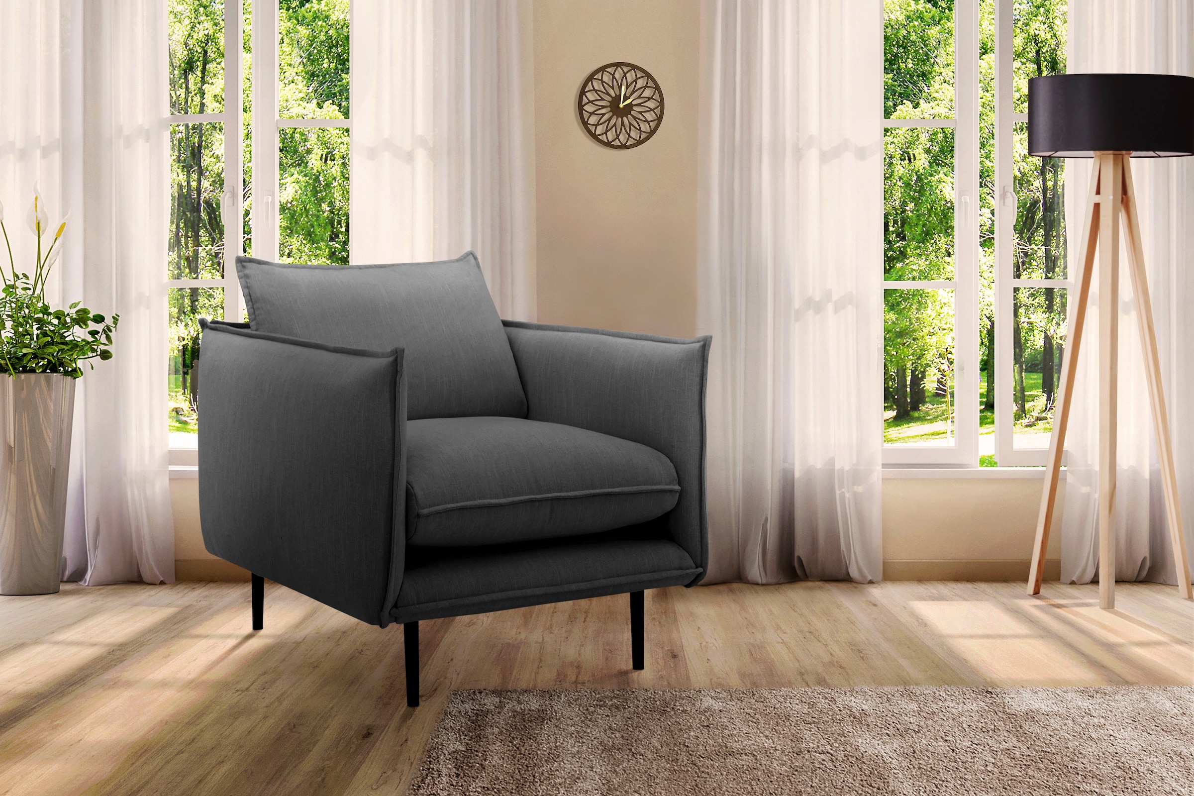 Home affaire Sessel »Somba« mit dickem Keder und eleganter Optik günstig online kaufen