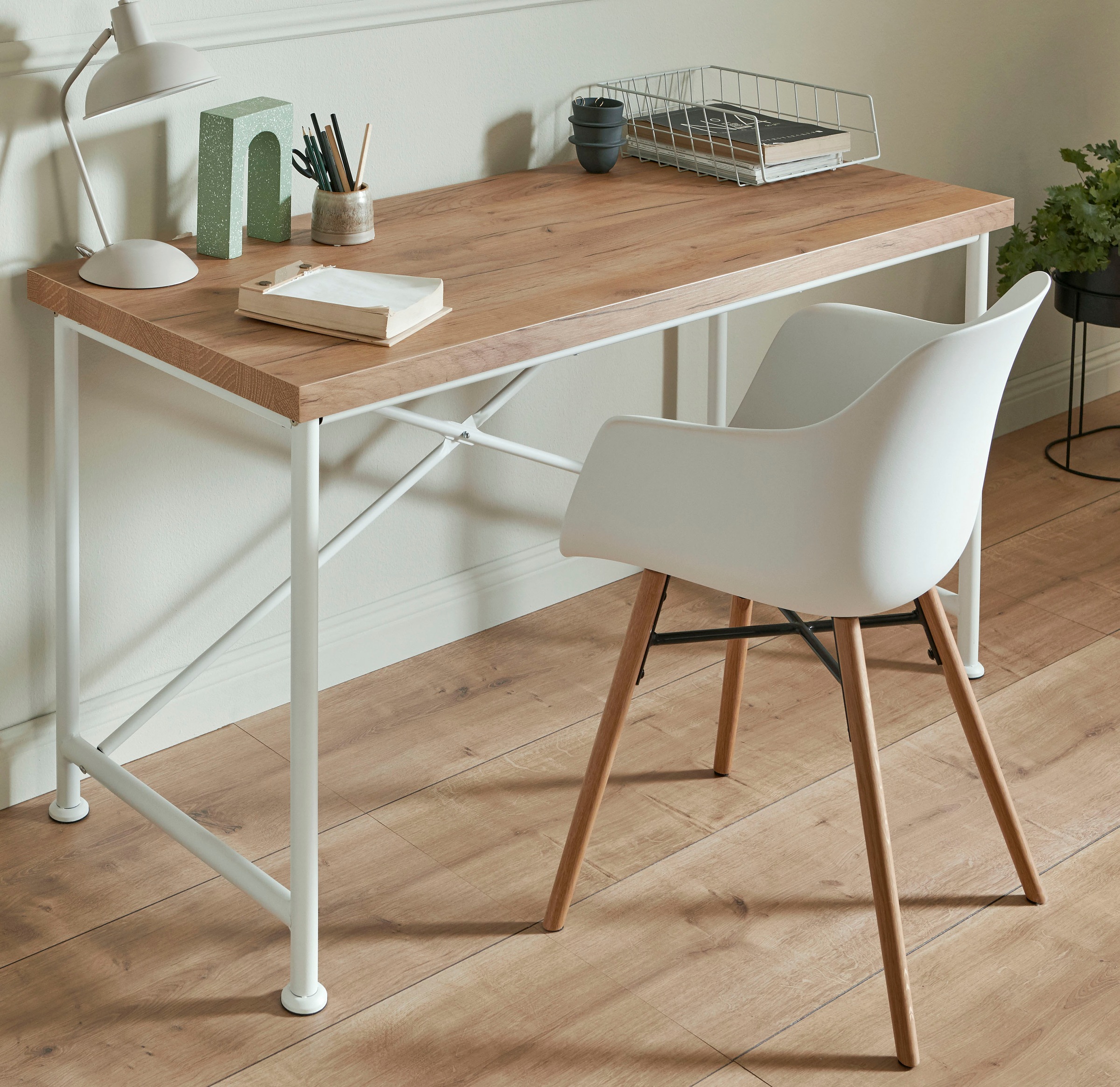 Jahnke Schreibtisch »CRAFT«, Breite 140 cm, Schreibtisch im Industrie-Design