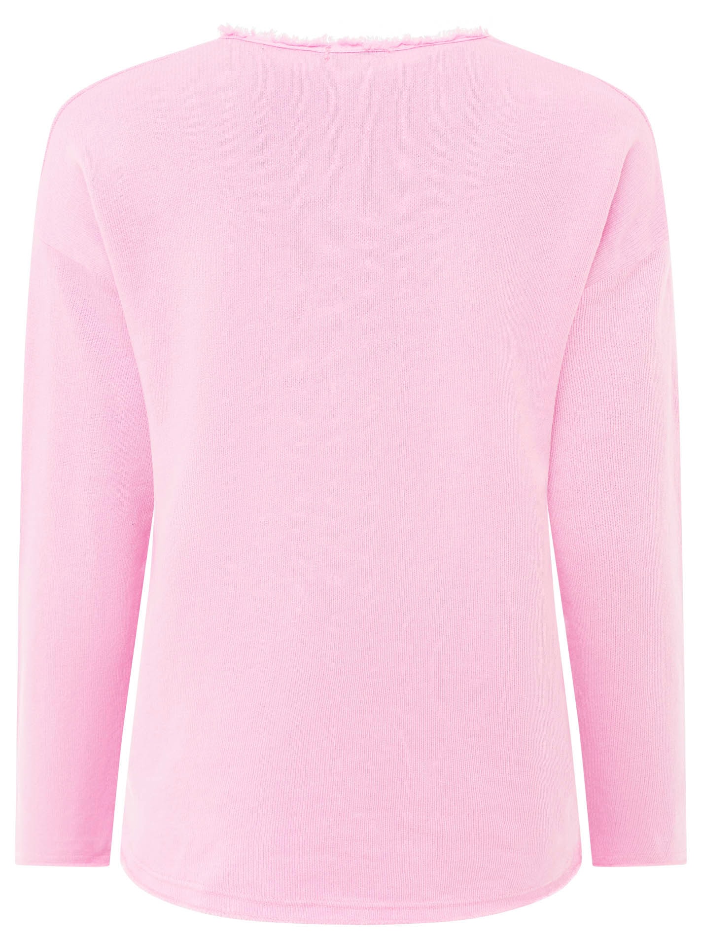 Zwillingsherz Sweater »"Sea Sand Sun"«, Flock-Print, ausgefranster Rundhalsausschnitt, Langarm