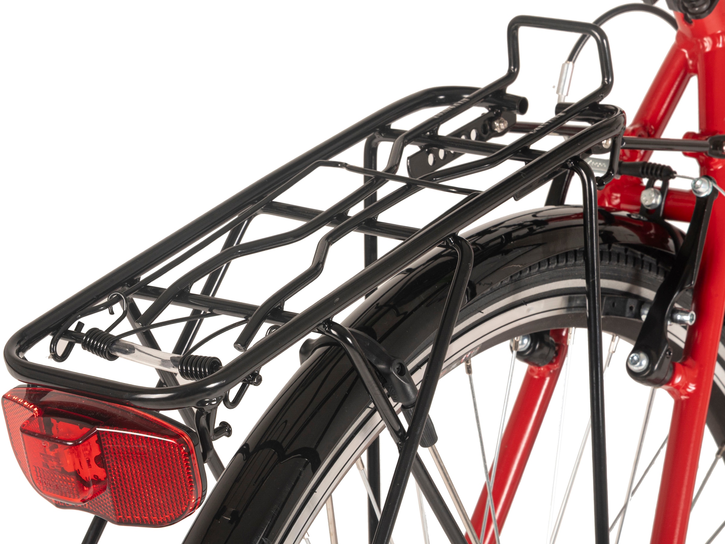 Dacapo Trekkingrad »Metropolis Trekkingrad Damen 28'' Rot 21 Gänge RH 48 cm«, 21 Gang, Shimano, Tourney Schaltwerk, Kettenschaltung, Flachlenker