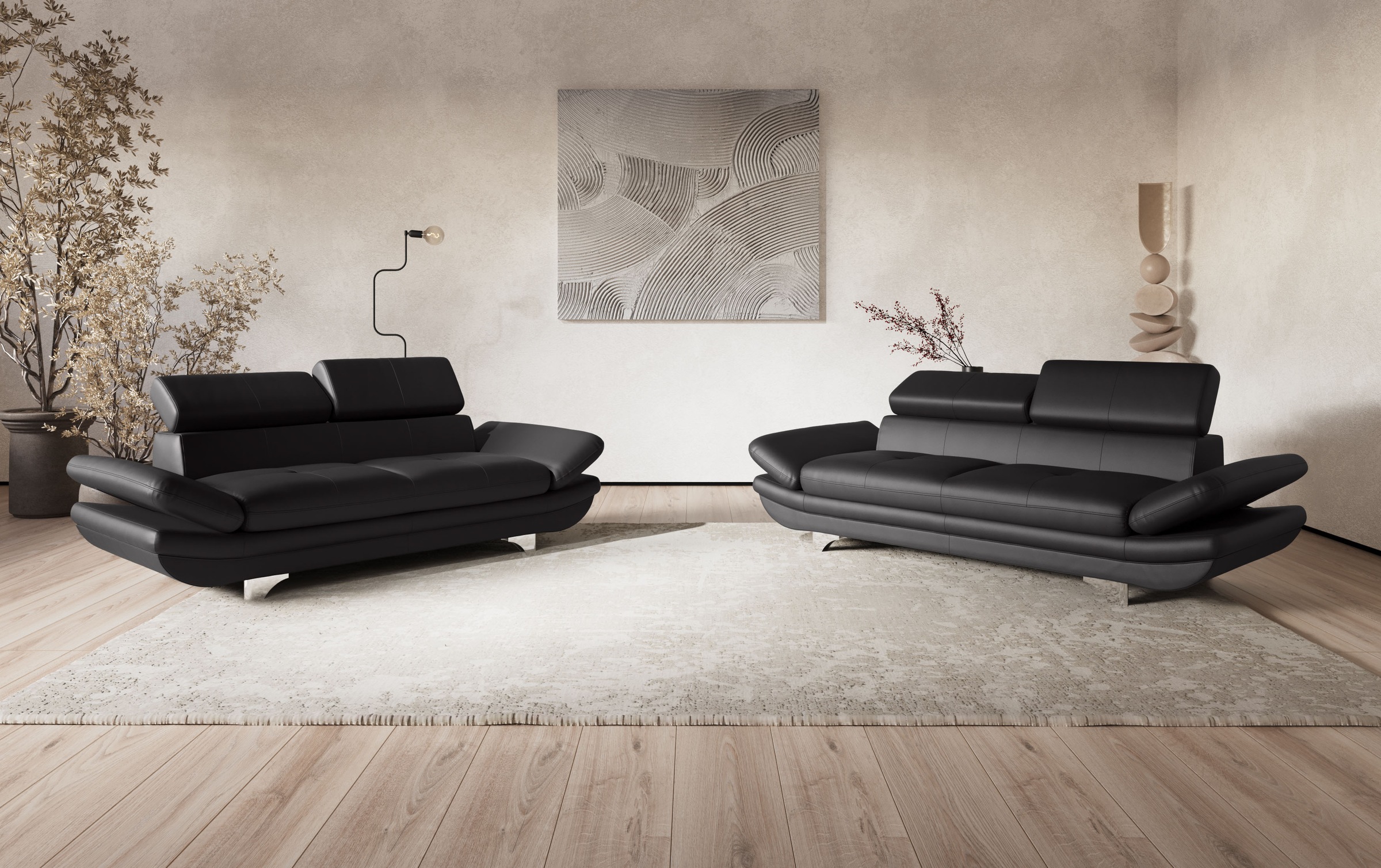 COTTA 3-Sitzer »Enterprise«, Big-Sofa, mit Armteilverstellung & Kopfteilver günstig online kaufen