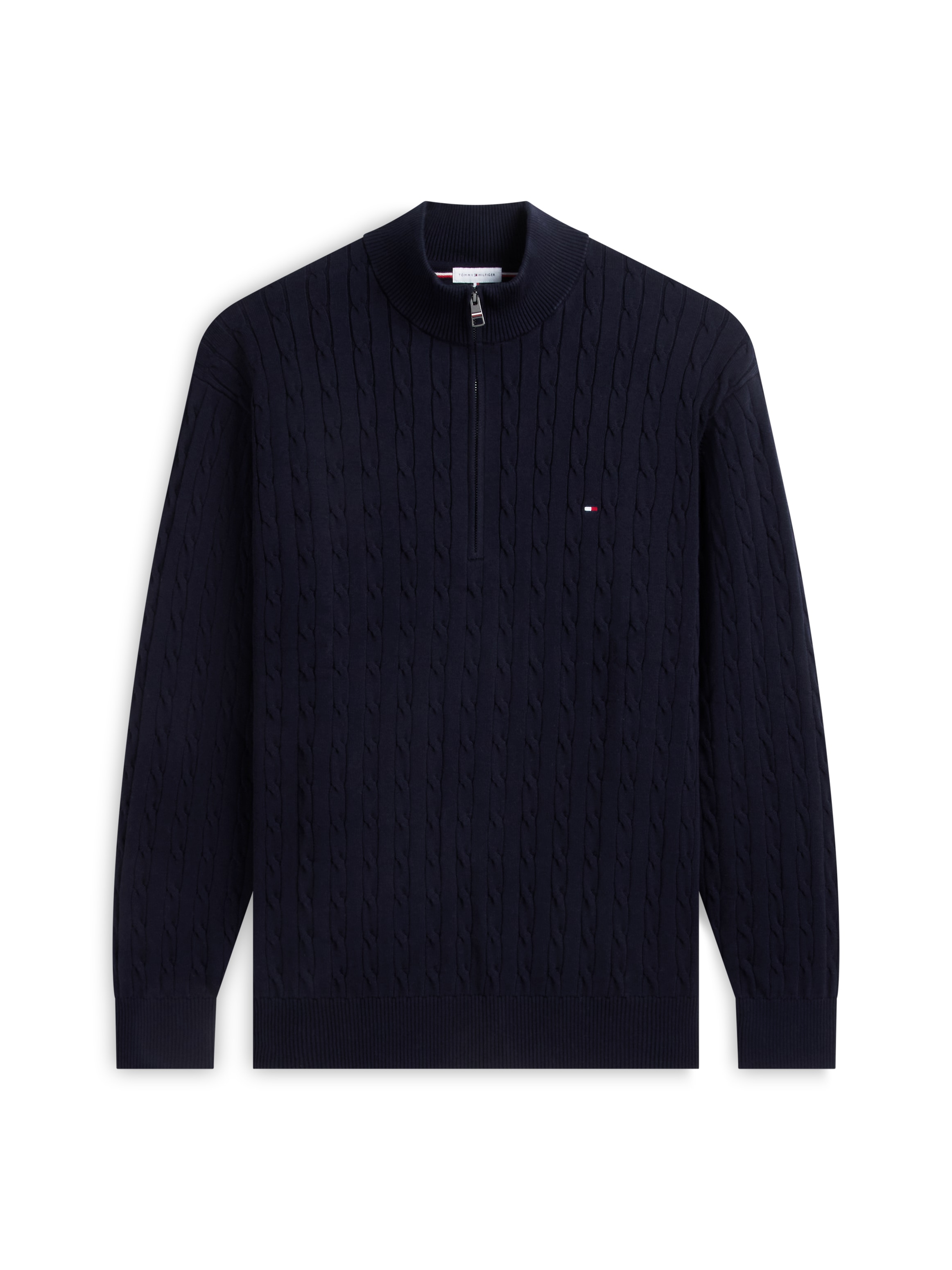 Tommy Hilfiger Big & Tall Troyer »BT-CLASSIC COTOON CABLE ZIP MOCK« Große Größen