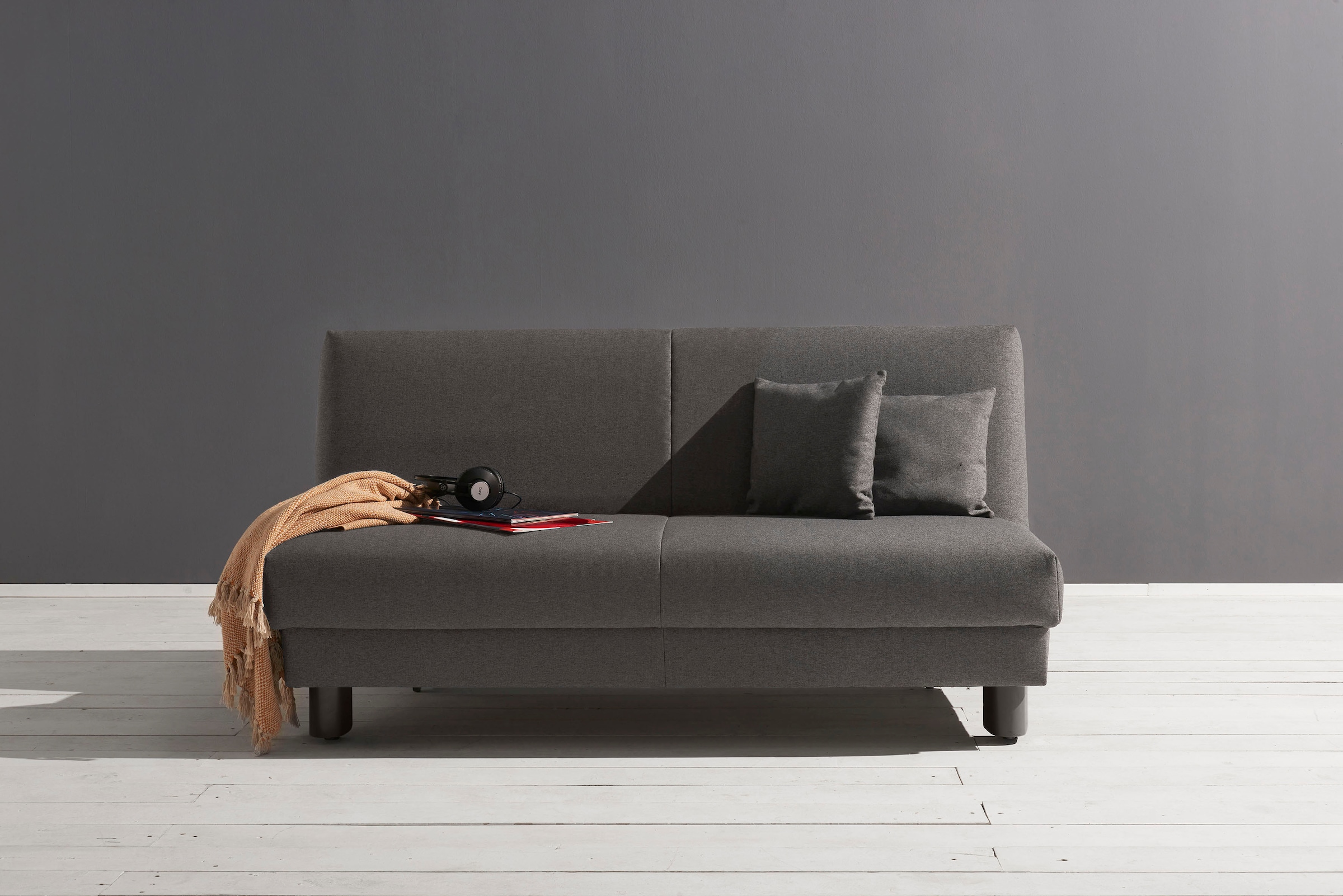 ell + ell Schlafsofa »Enny«, Breite 180 cm, Liegehöhe 45 cm, Füße schwarz günstig online kaufen