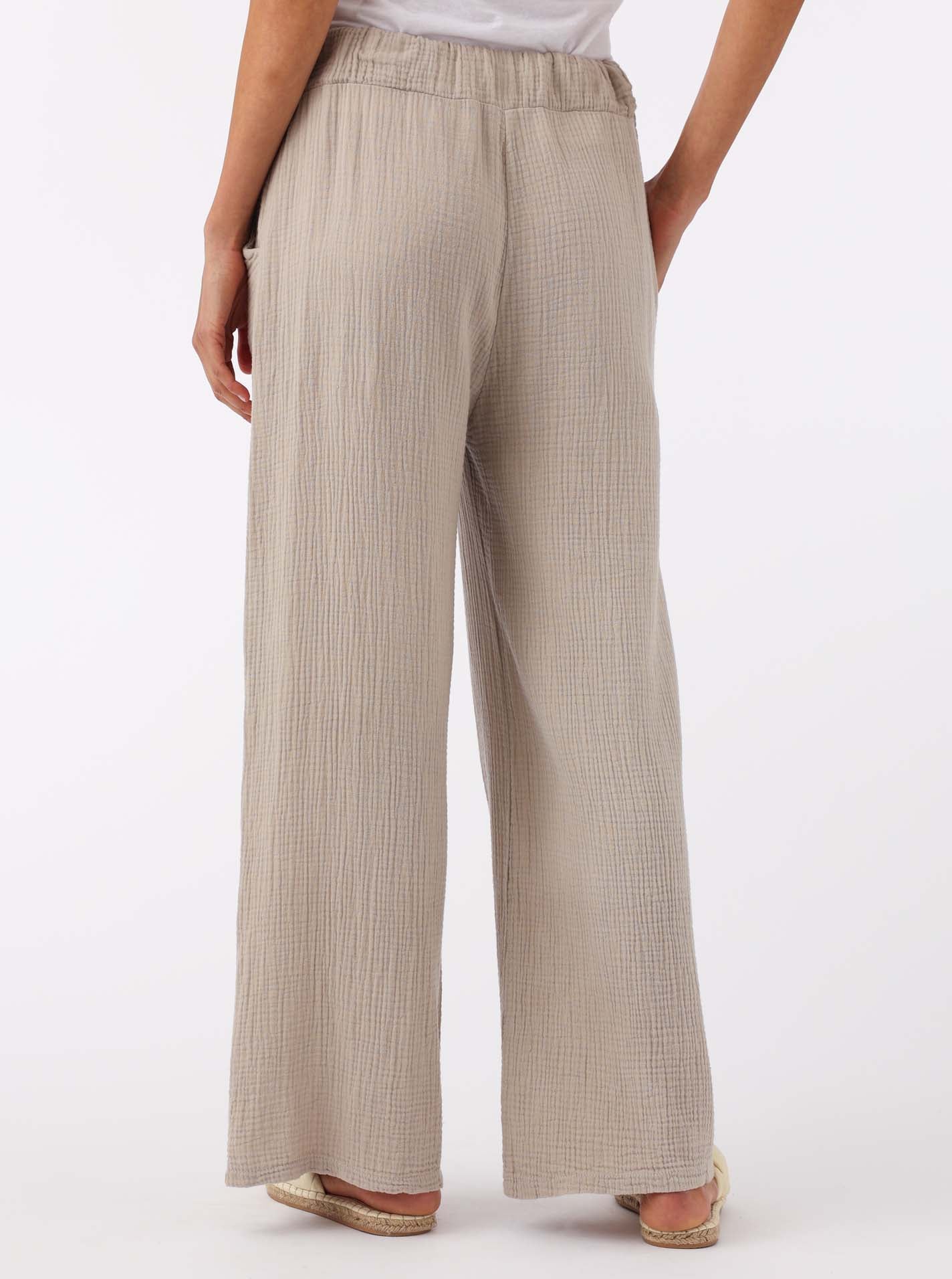 Zwillingsherz Stoffhose »"Musselin"«  mit Zugband, Eingriffstaschen und weitem Bein