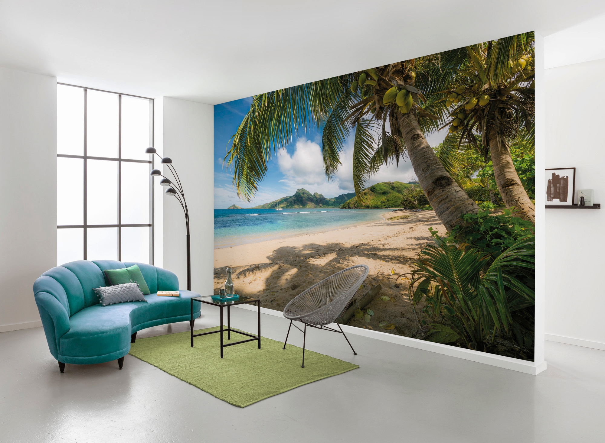 Komar Vliestapete »Digitaldruck Vlies -  Strandoase Südsee - Größe 450 x 280 cm« bedruckt glatt Wohnzimmer, Schlafzimmer