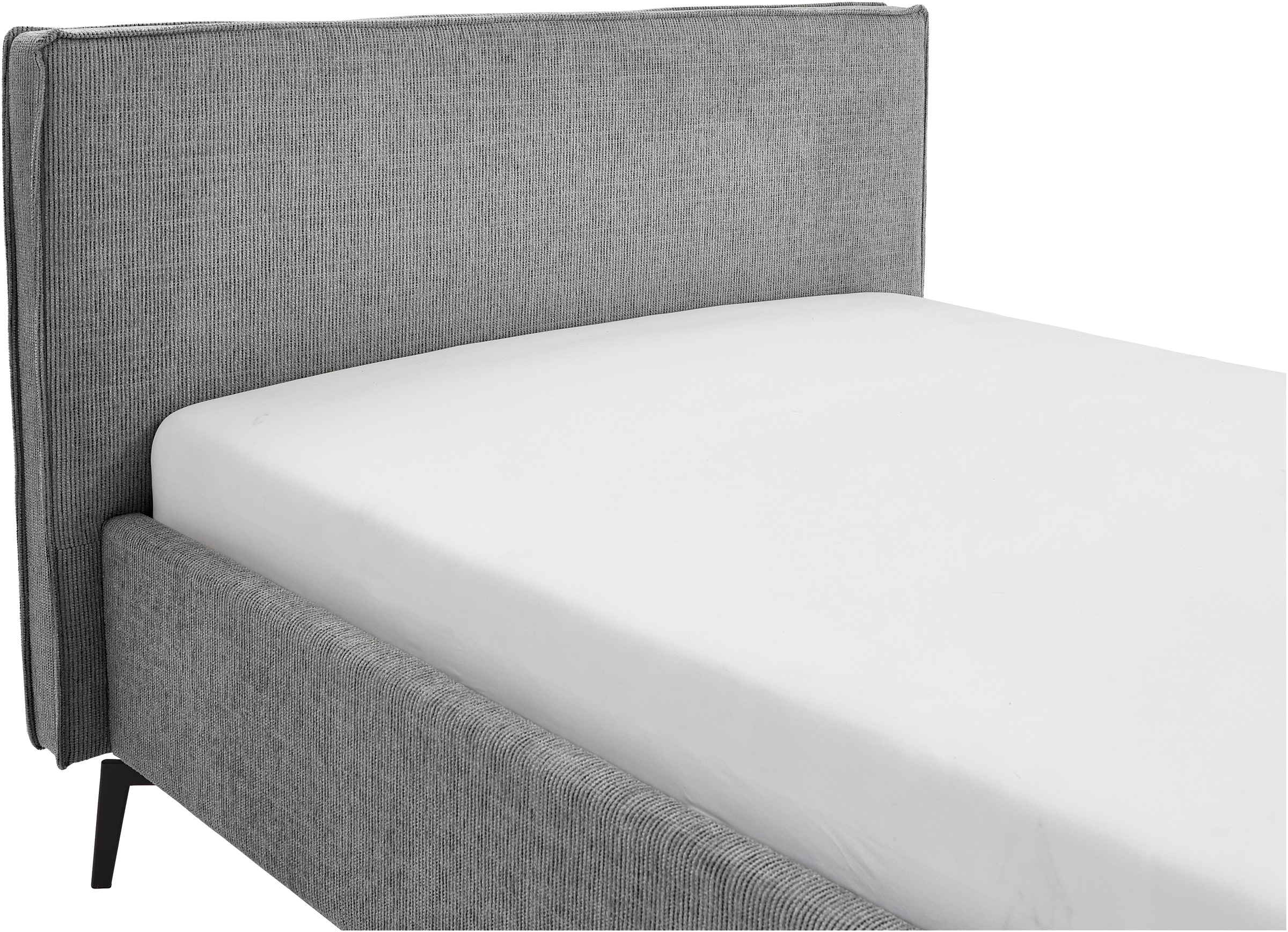 meise.möbel Polsterbett »Riva II«, mit schwarzen Metallfüßen, wahlweise mit Bettkasten