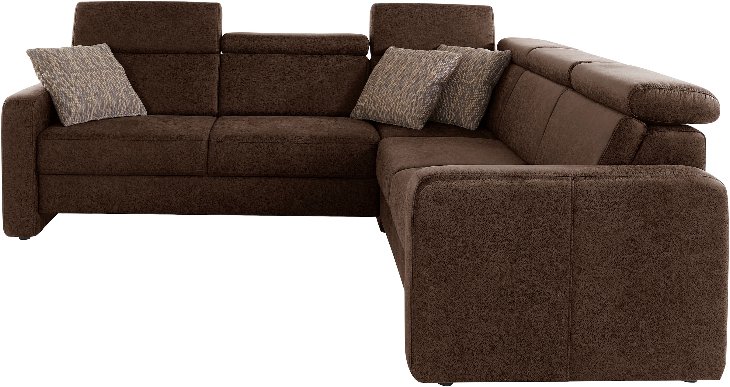 sit&more Ecksofa »Bologna L-Form«, Kopfteilverstellung, wahlweise mit Bettfunktion und Schubkasten