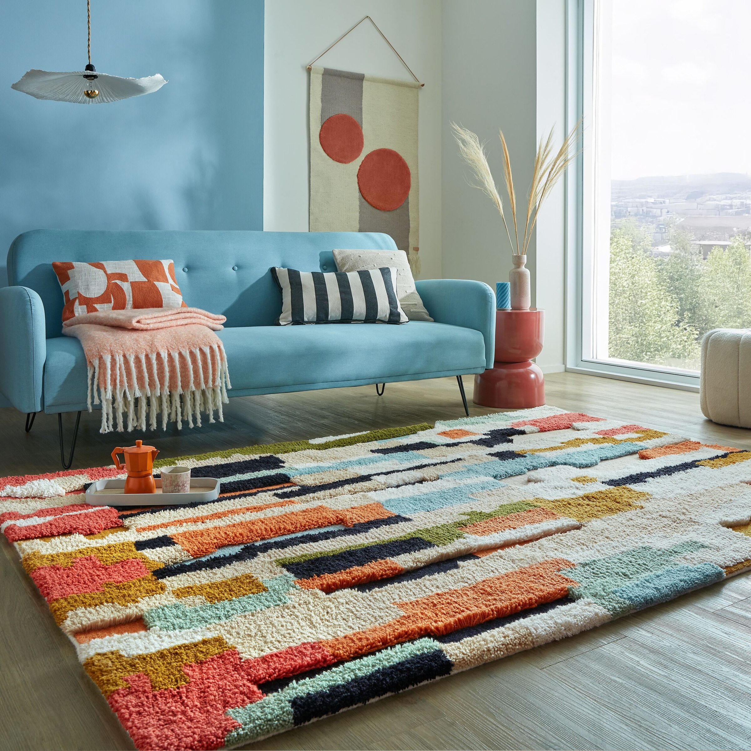 FLAIR RUGS Wollteppich »Zagora Shaggy«, rechteckig, 13 mm Höhe, aus 100% Wo günstig online kaufen